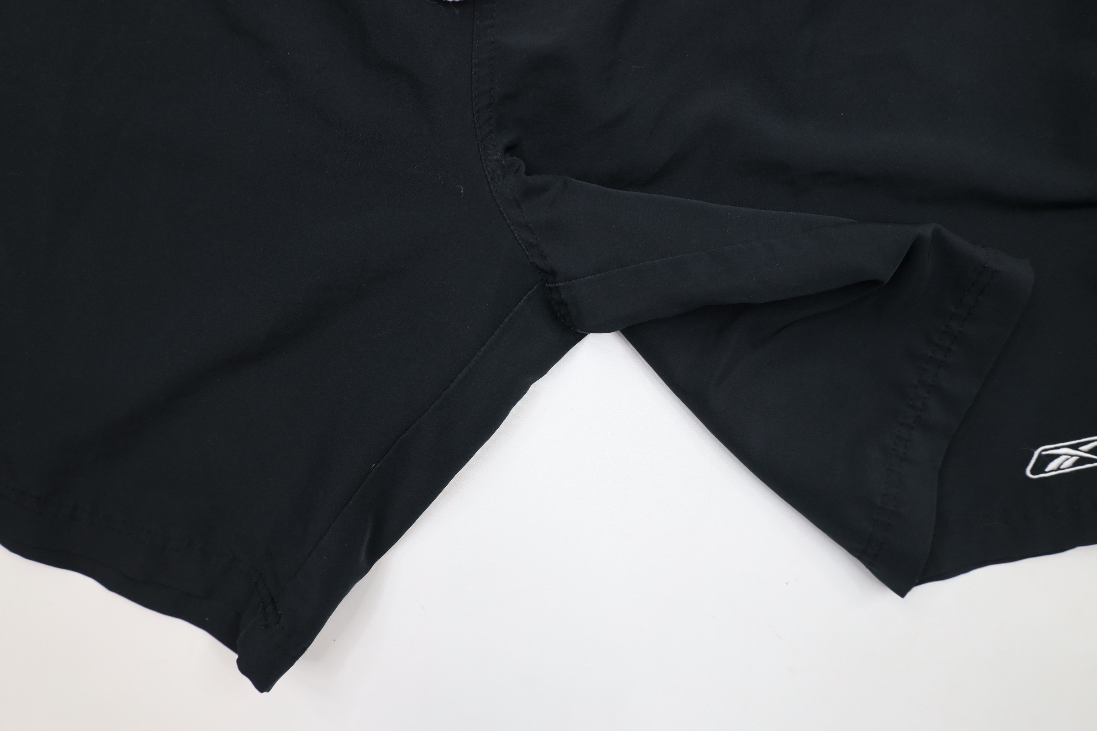 Reebok × Vintage Vintage 90s Reebok Logo Above Knee Lined Shorts Black Size US 34 / EU 50 - 6 Thumbnail