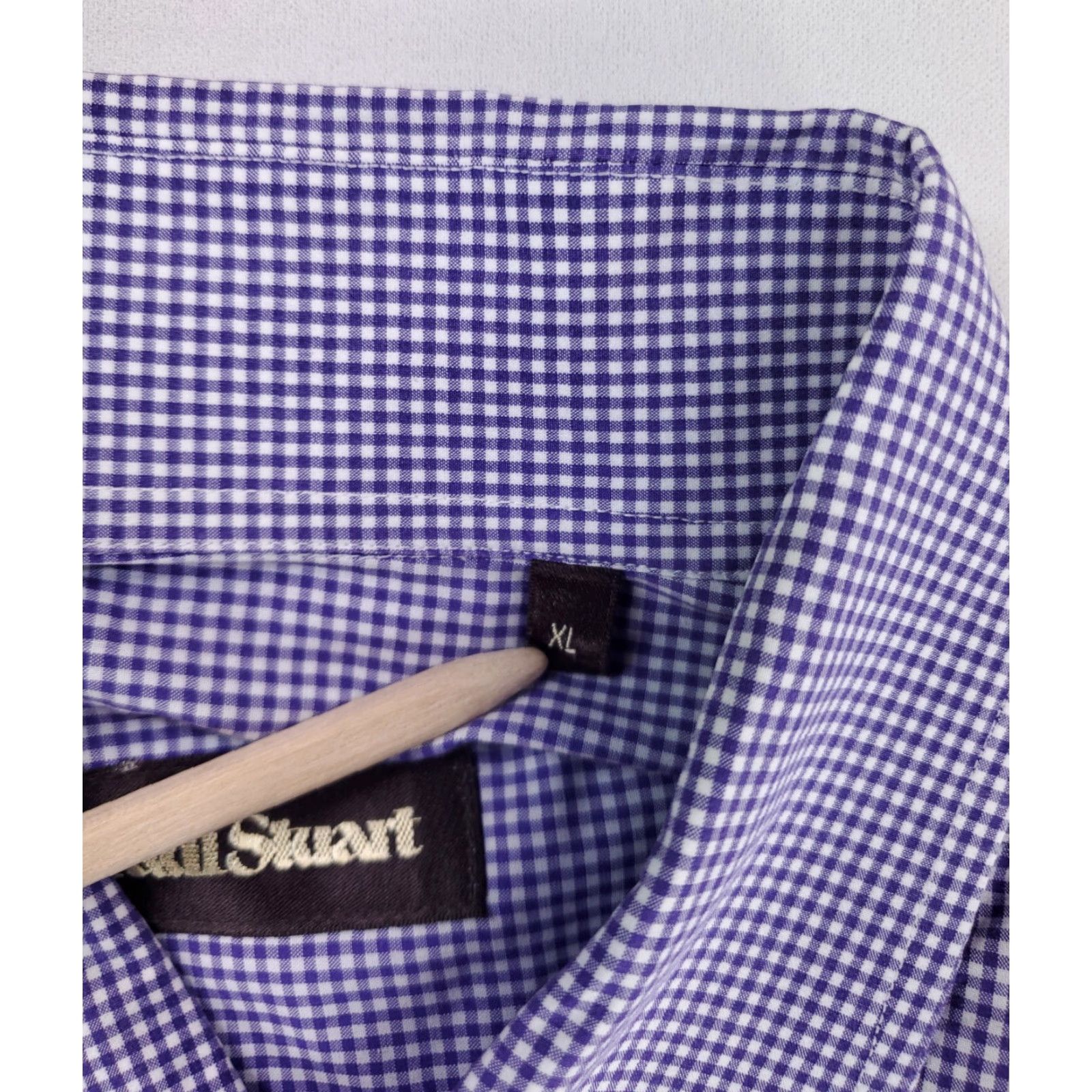 Paul Stuart Paul Stuart Button Down Shirt Long Sleeve Blue Check Made Canada Mens XL Size US XL / EU 56 / 4 - 2 Thumbnail