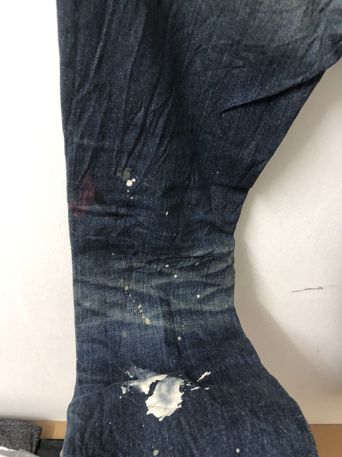 Japanese Brand × Vanquish Vanquish Destroyed Mud Wash Painted Jeans Size US 30 / EU 46 - 12 Thumbnail