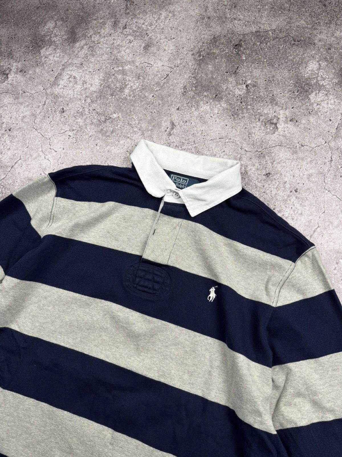 Polo Ralph Lauren Vintage Polo Ralph Lauren Striped Rugby Shirt Y2K Long Sleve Size US L / EU 52-54 / 3 - 2 Thumbnail