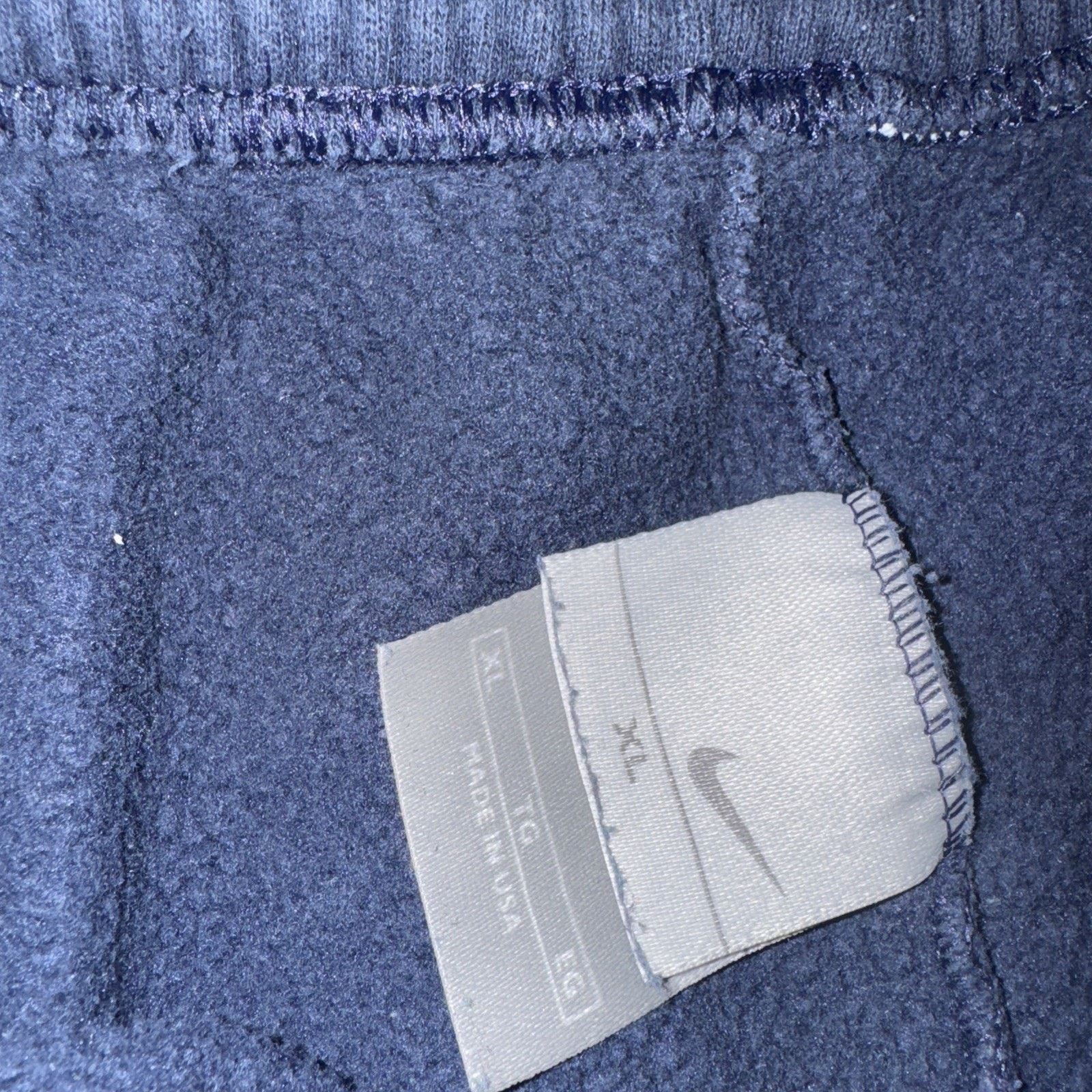 Nike × Vintage Nike Wide Leg Sweatpants Navy Blue XL 34x32 Silver Tag Size US 34 / EU 50 - 3 Thumbnail