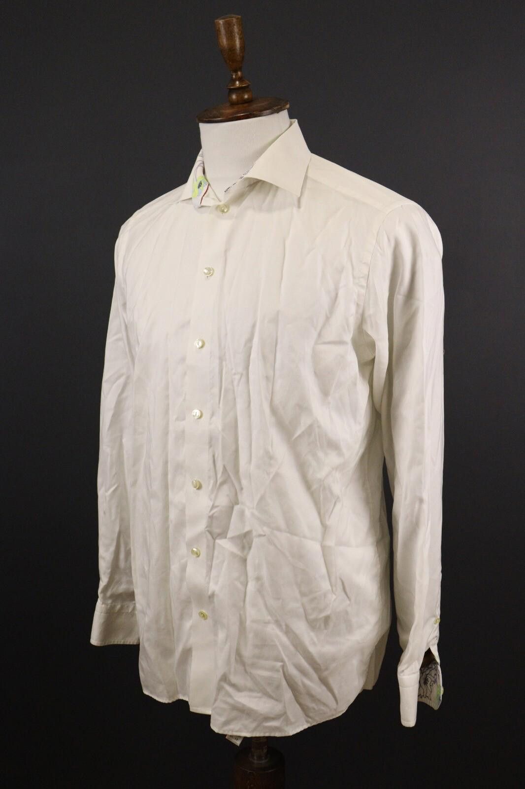 Eton Men Eton Contemporary Fit Ivory Shirt Size 41 / 16 Size US M / EU 48-50 / 2 - 4 Thumbnail