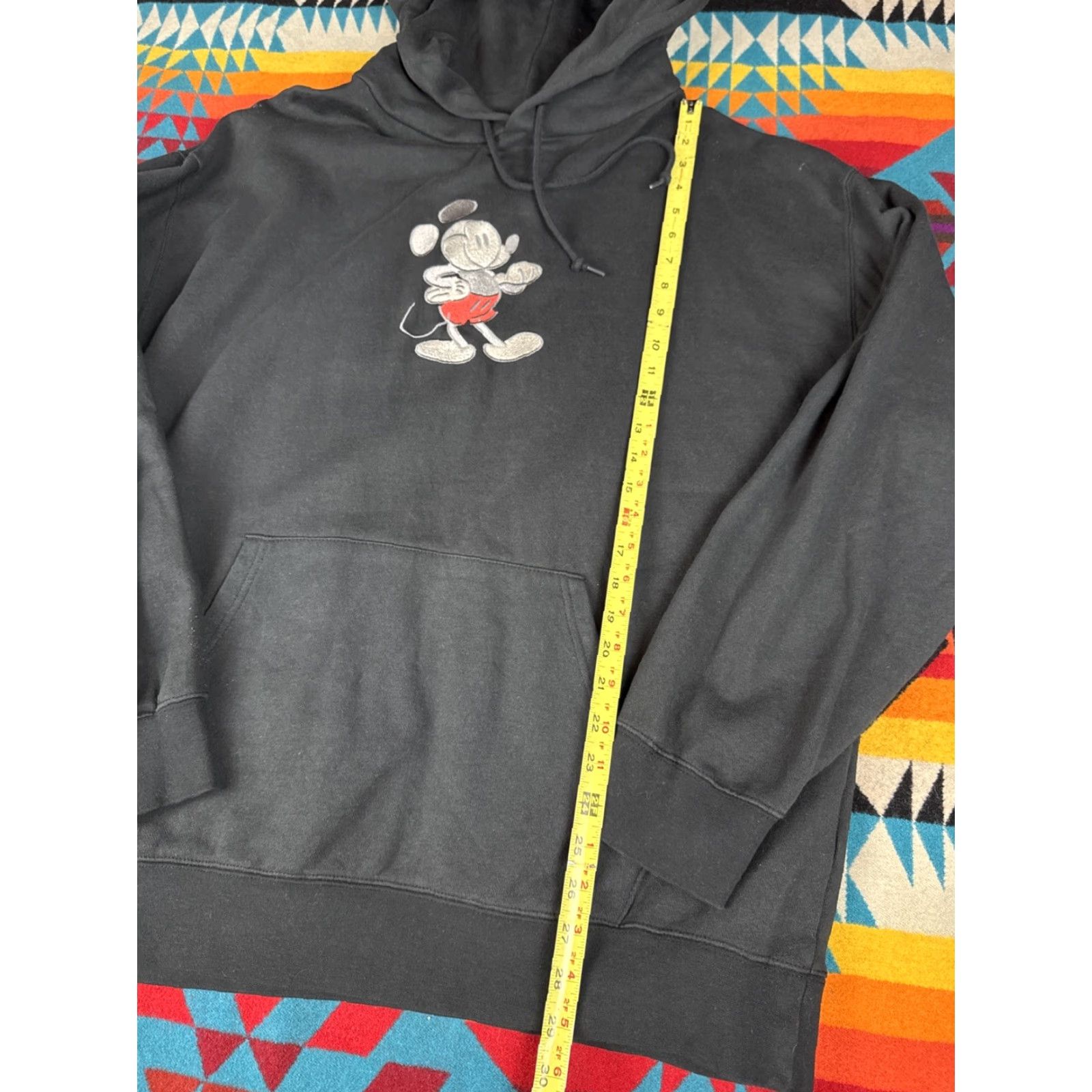Disney Mickey Mouse Genuine Mousewear Pullover Hoodie Adults XL Embroidered Black Size US XL / EU 56 / 4 - 4 Thumbnail