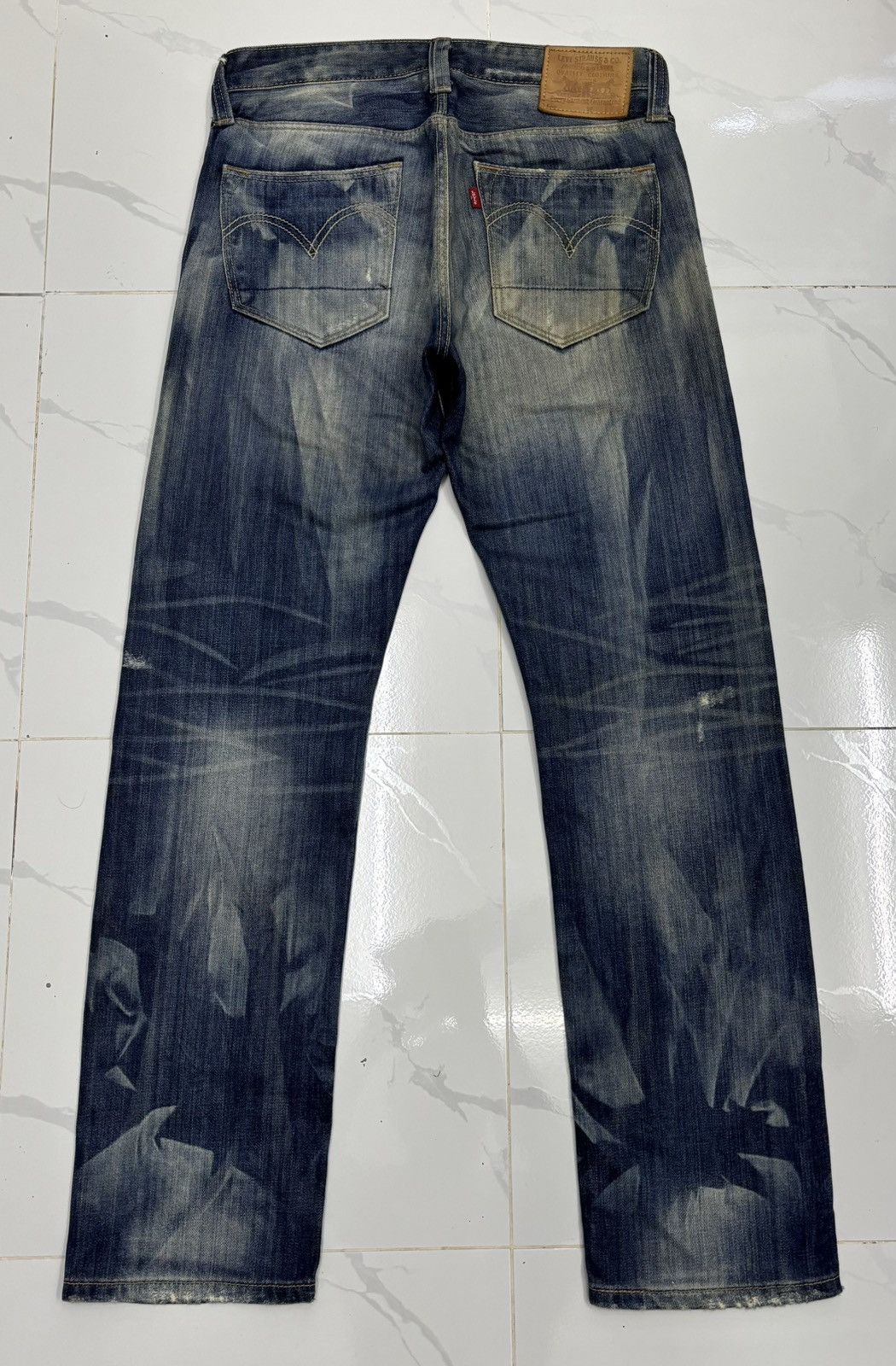 If Six Was Nine × Levi's 💥Insane💥90s Style Levis 505 Slim Straight Jean Distressed Size US 32 / EU 48 - 10 Thumbnail