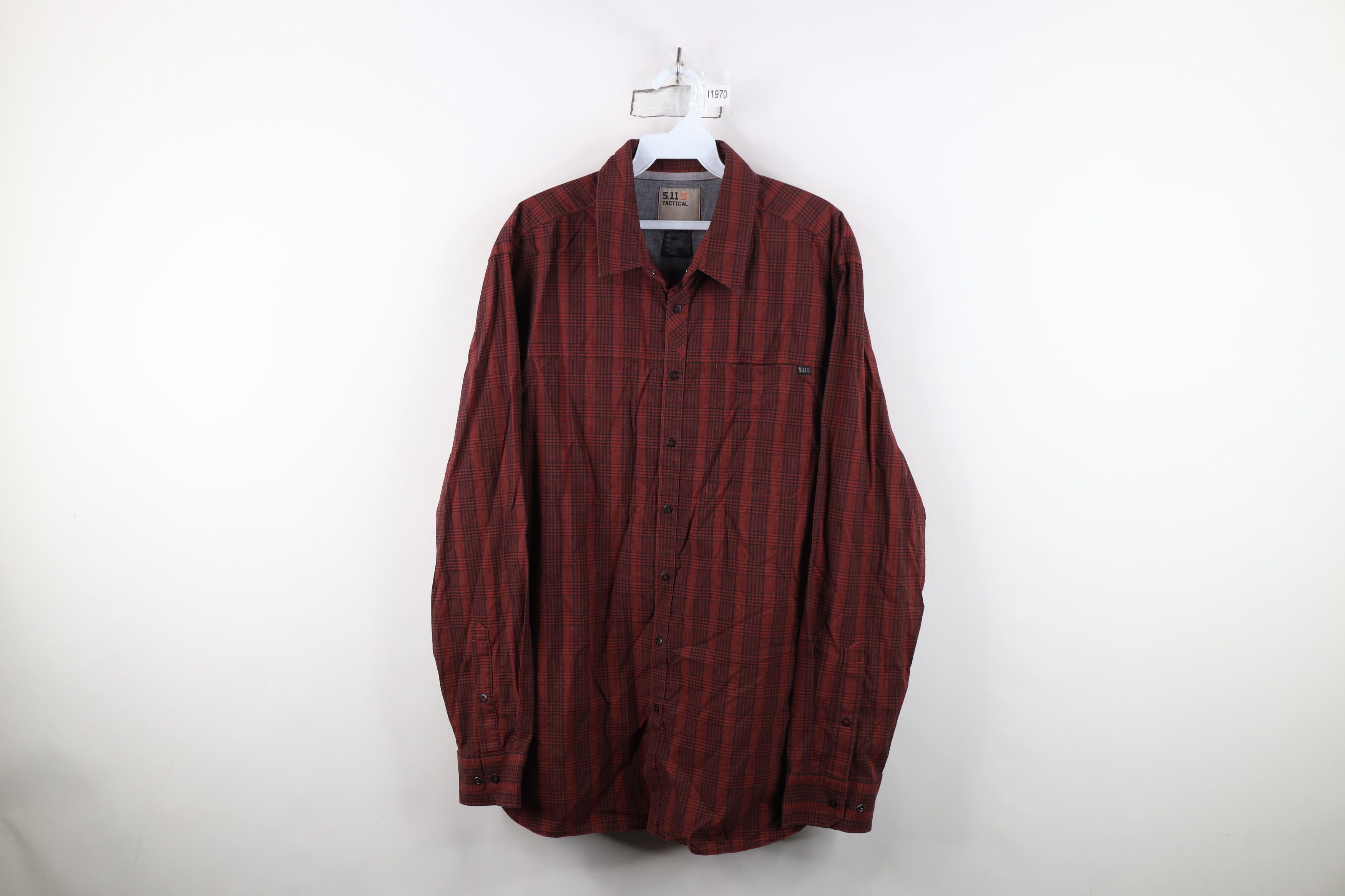 Vintage 5.11 Tactical Series Collared Uniform Button Shirt Plaid Size US L / EU 52-54 / 3 - 1 Thumbnail