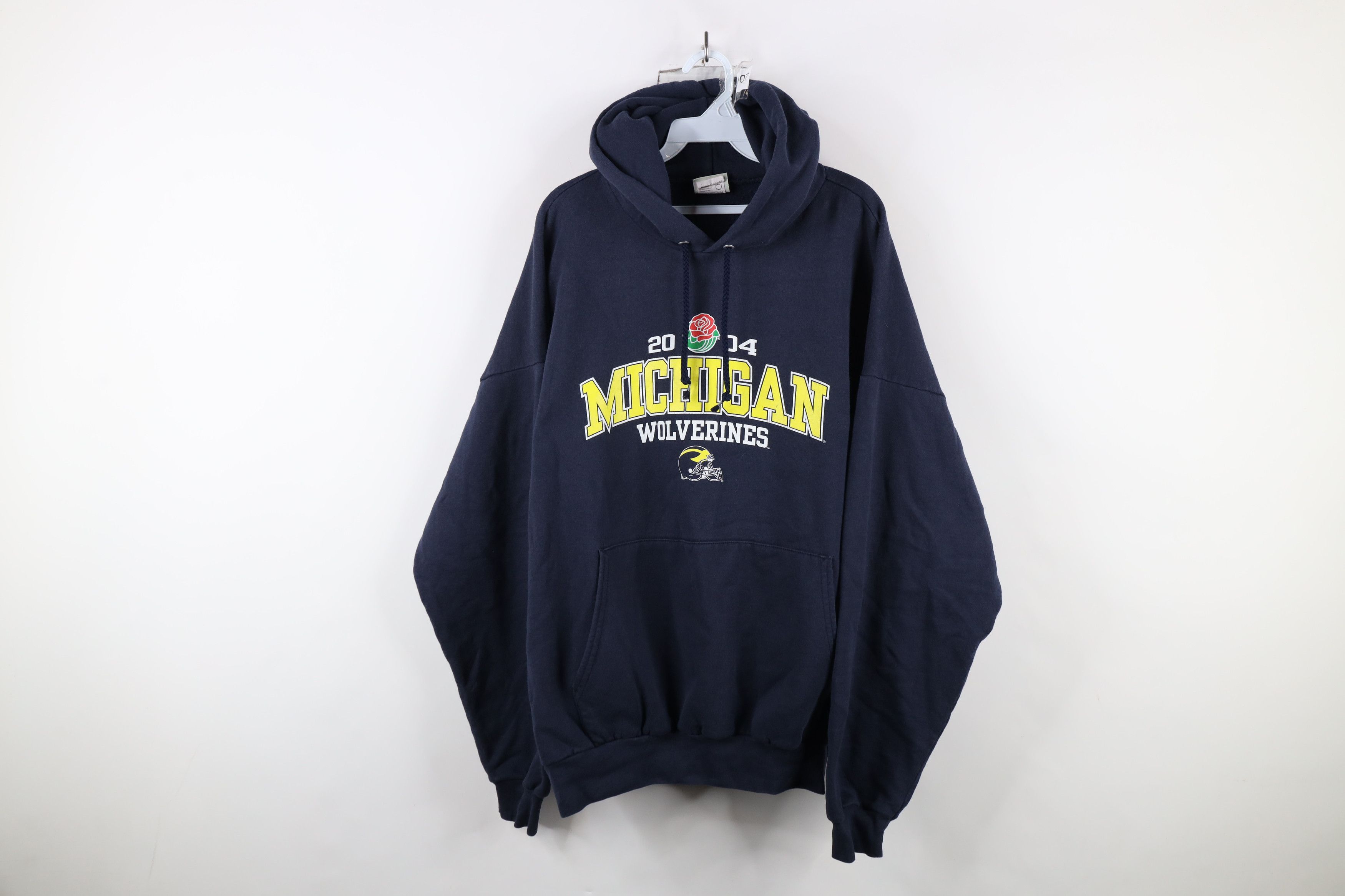 Vintage Vintage Rose University of Michigan Football Hoodie Blue Size US XXL / EU 58 / 5 - 1 Thumbnail