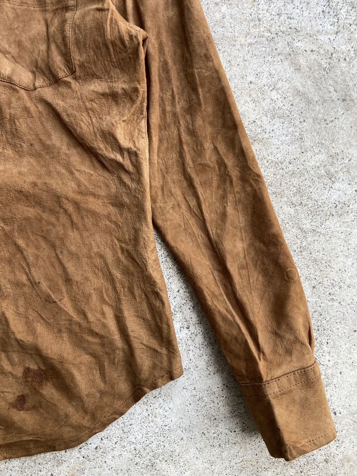 Ralph Lauren Purple Label 2000’s Archival RL Purple Label Collection Suede Shirt Size US S / EU 44-46 / 1 - 2 Thumbnail