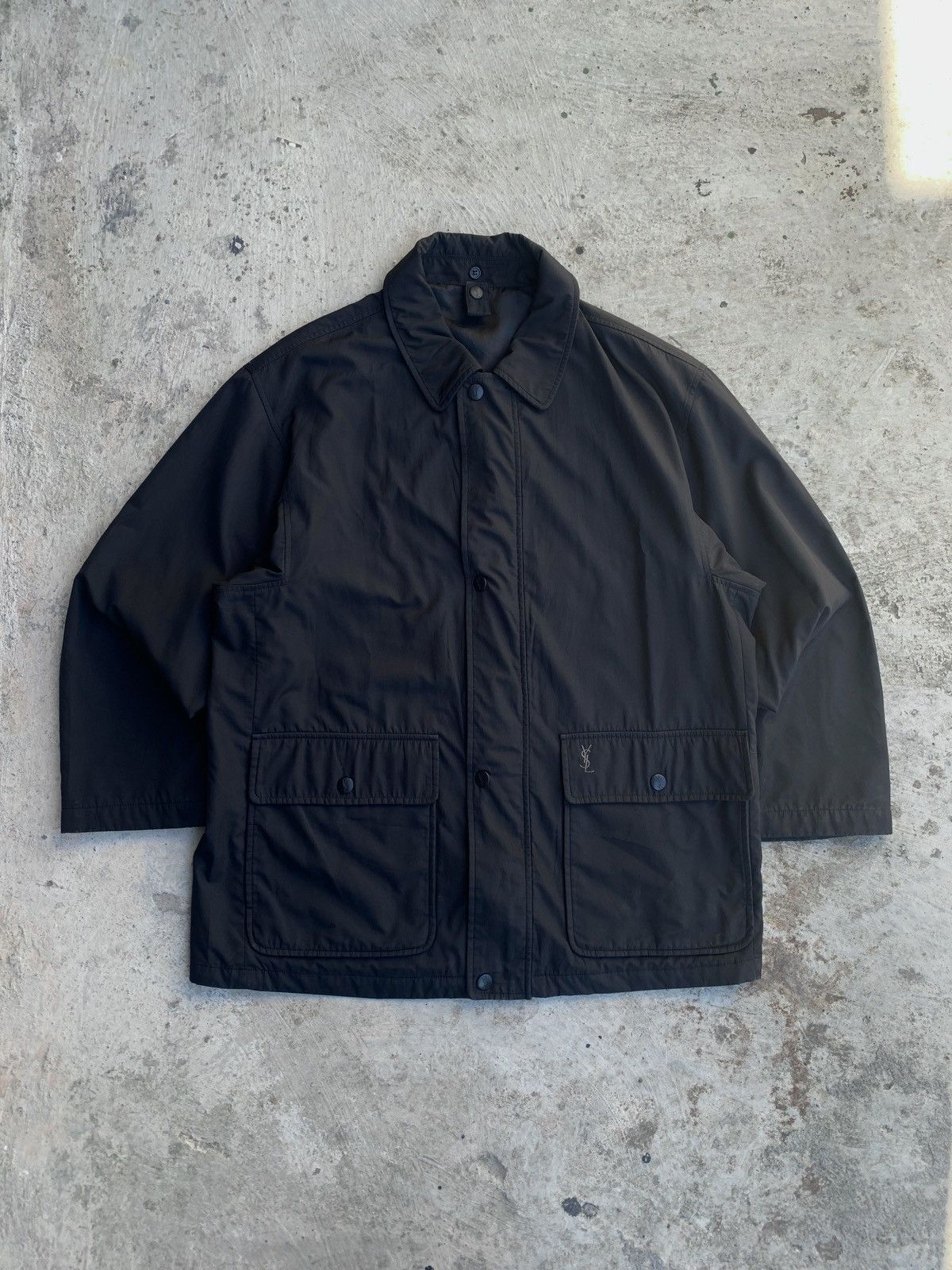 Vintage × Yves Saint Laurent Nylon Front Pocket Jacket Size US M / EU 48-50 / 2 - 1 Thumbnail
