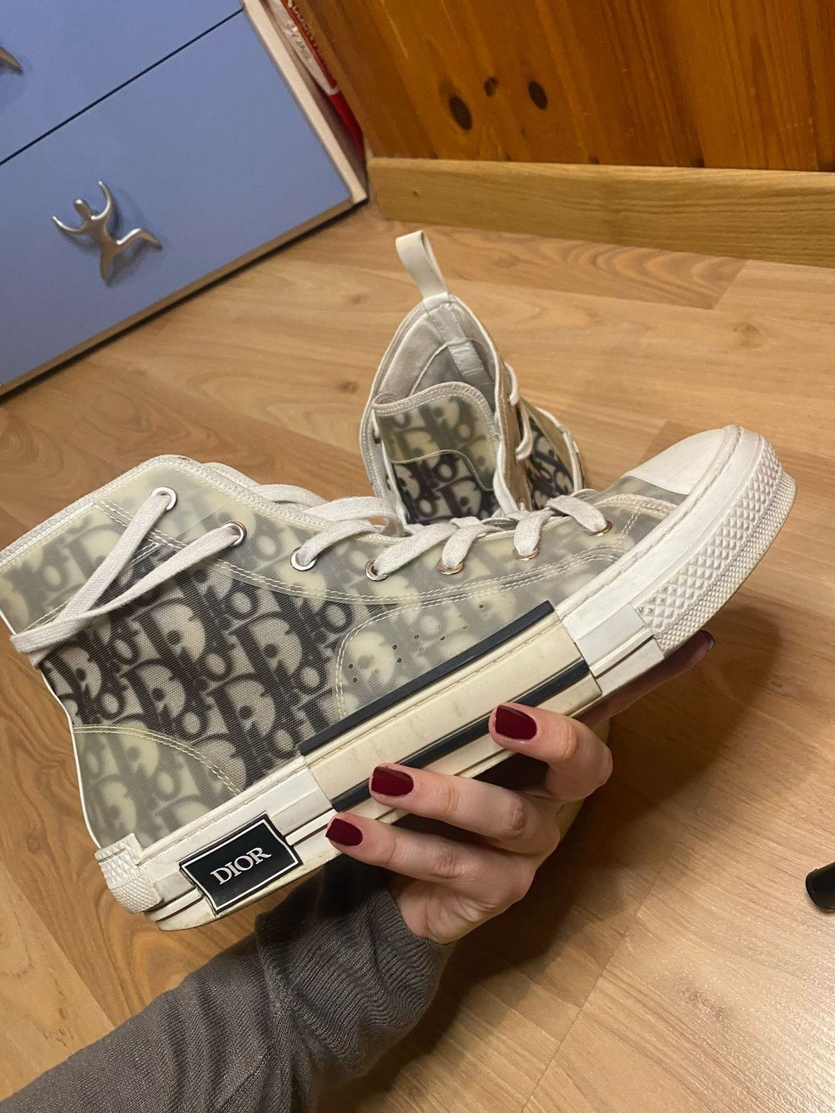 Dior Dior B23 Oblique High Top Sneakers Men’s Size US 9.5 / EU 42-43 - 6 Thumbnail
