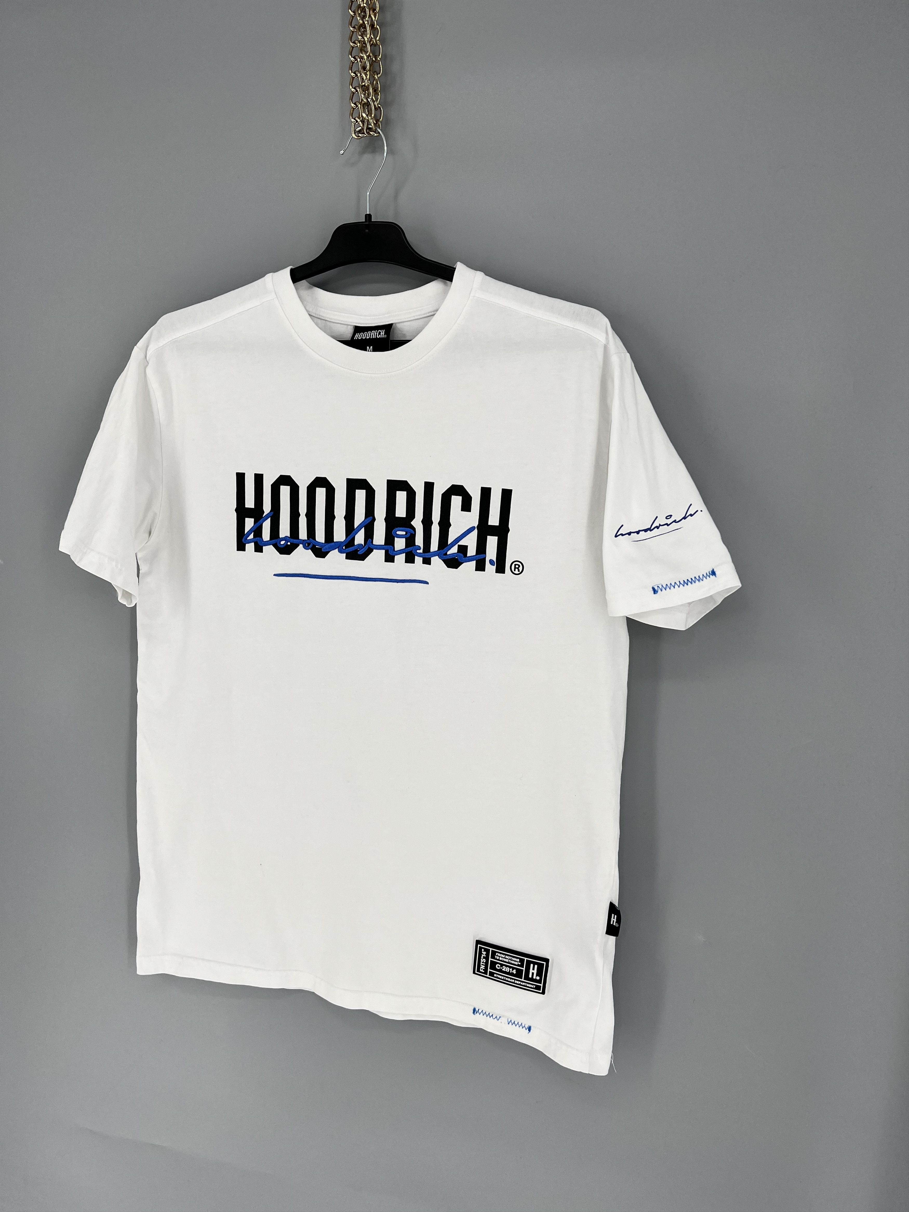 Vintage Hype Hoodrich Big Logo Drill Y2K Streetwear White Tee Size US M / EU 48-50 / 2 - 3 Thumbnail