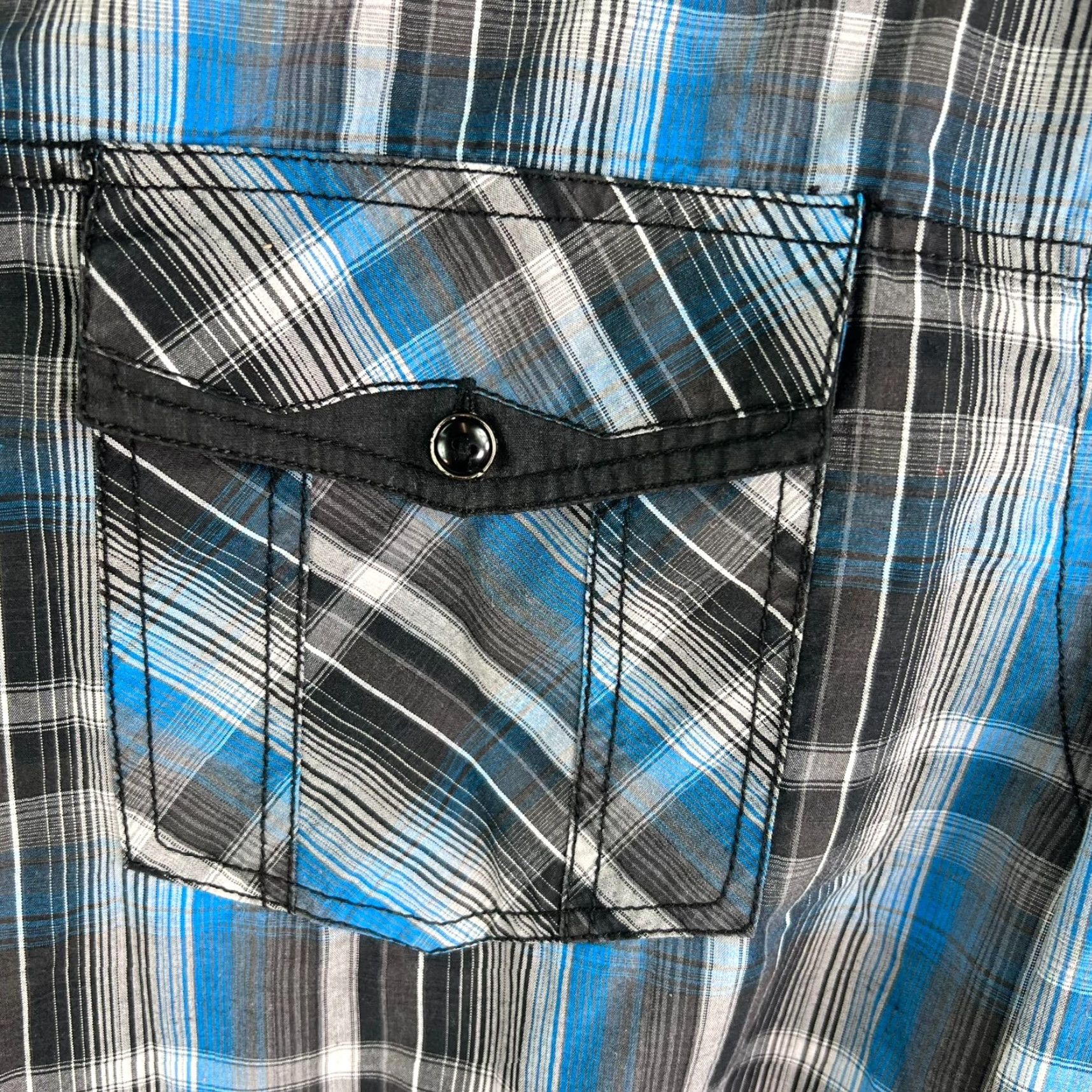 Vintage Tool Jeans Plaid Button-Up Long Sleeve Shirt 3XL Blue Mens Size US XXL / EU 58 / 5 - 5 Thumbnail