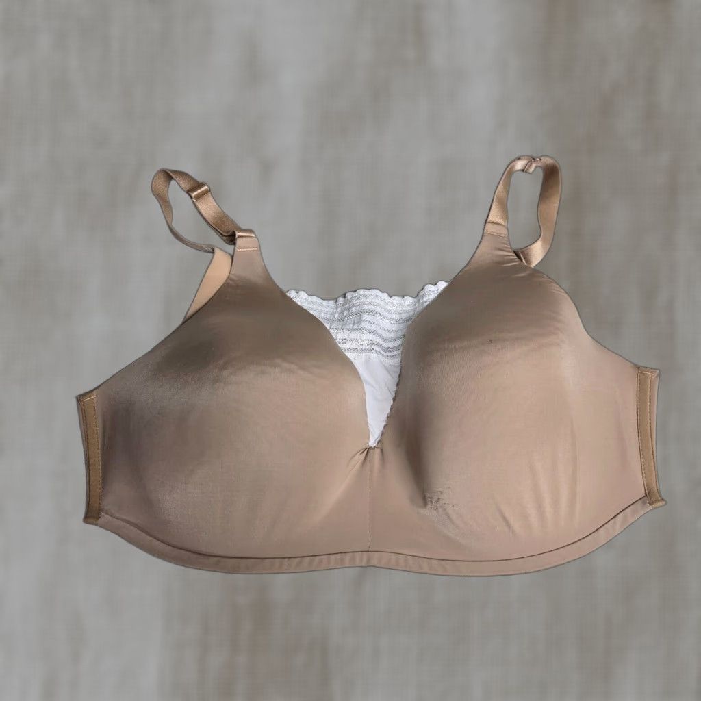 Vintage Warner's Bra 2XL Beige Wire Free RN 36543 Style W4013 Size ONE SIZE - 1 Thumbnail