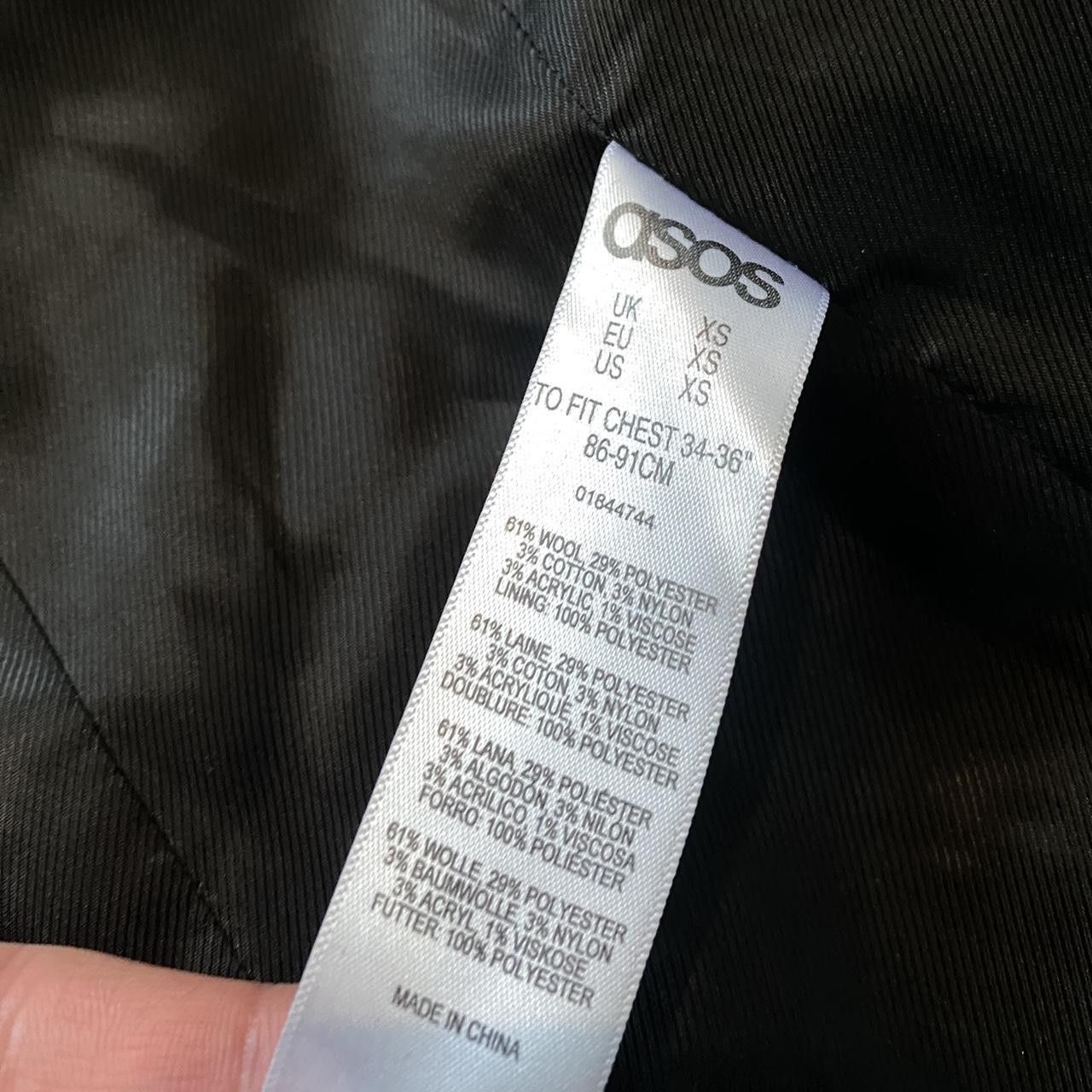 Asos Black ASOS wool blend coat #wintercoat Size US S / EU 44-46 / 1 - 5 Thumbnail