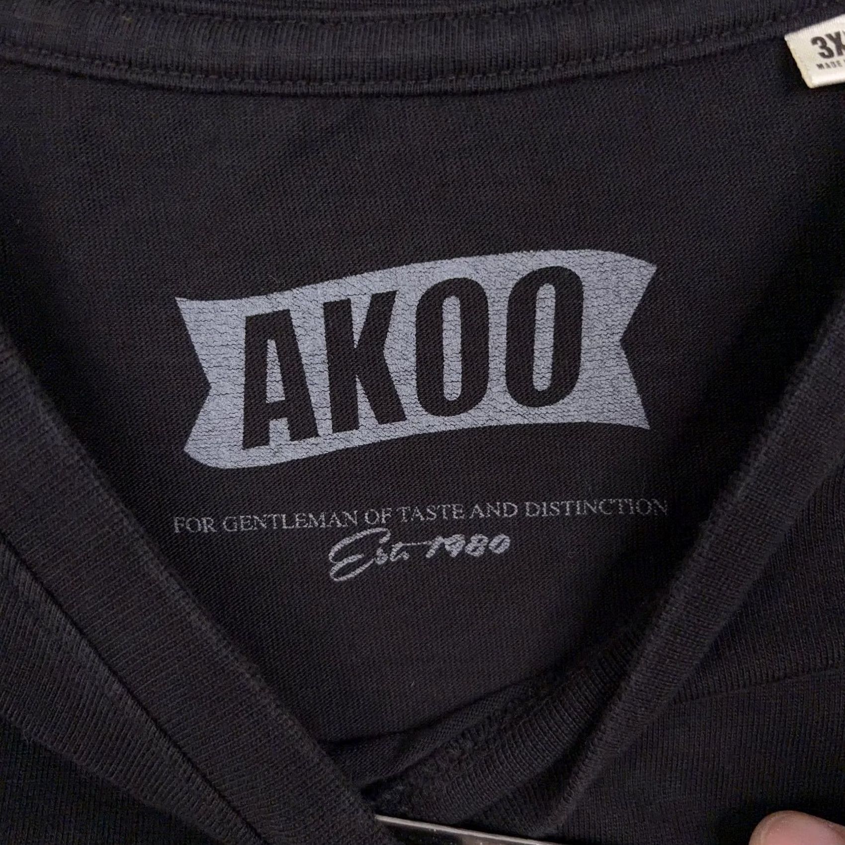 Vintage AKOO Shirt Mens 3XL Black Rise Above Generation Boombox Graphic Tee Streetwear Music Hip Hop Mens Size US XXL / EU 58 / 5 - 4 Thumbnail