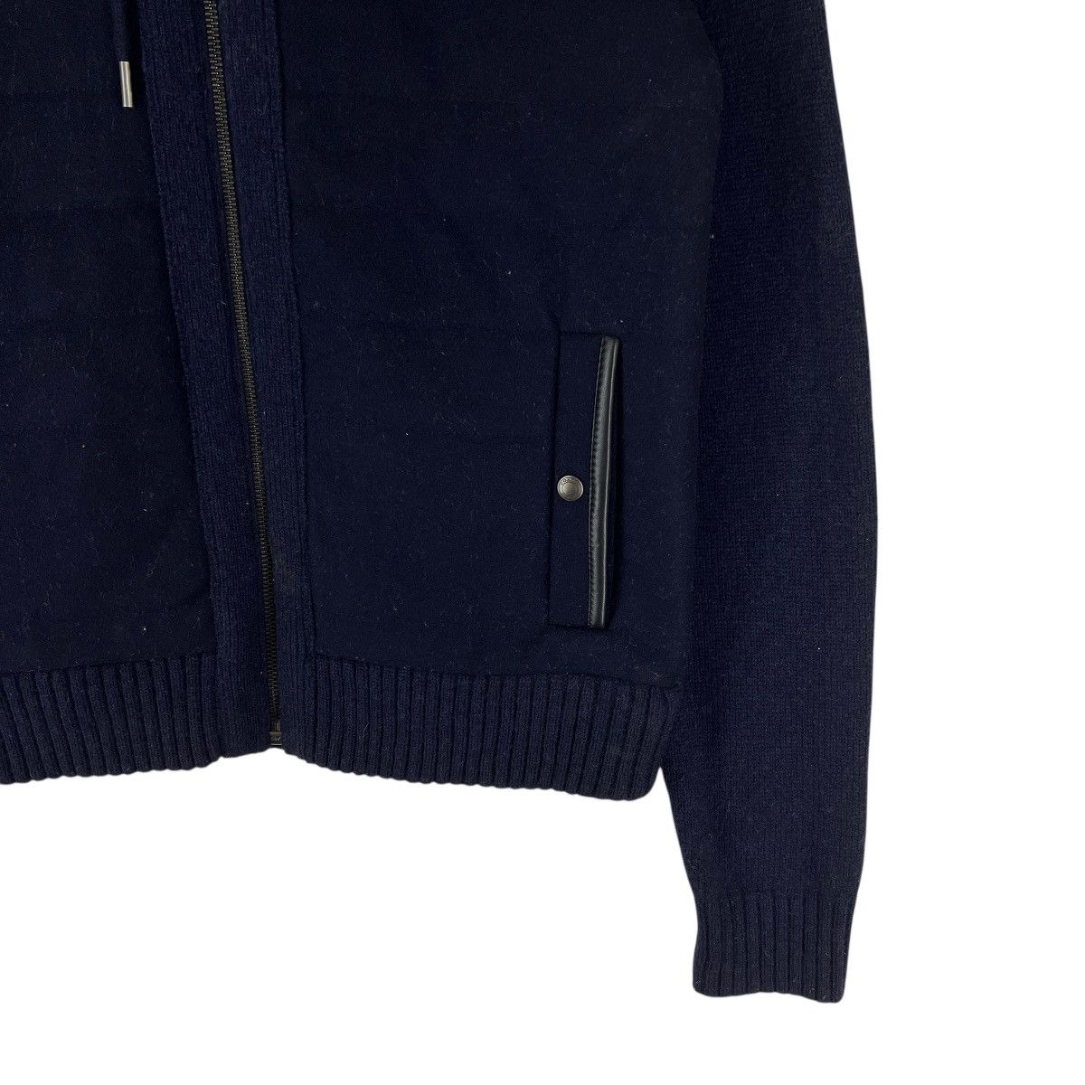Coach 🔥 Coach Navy Blue Knit Sleeve Hoodie Jacket Size US M / EU 48-50 / 2 - 7 Thumbnail