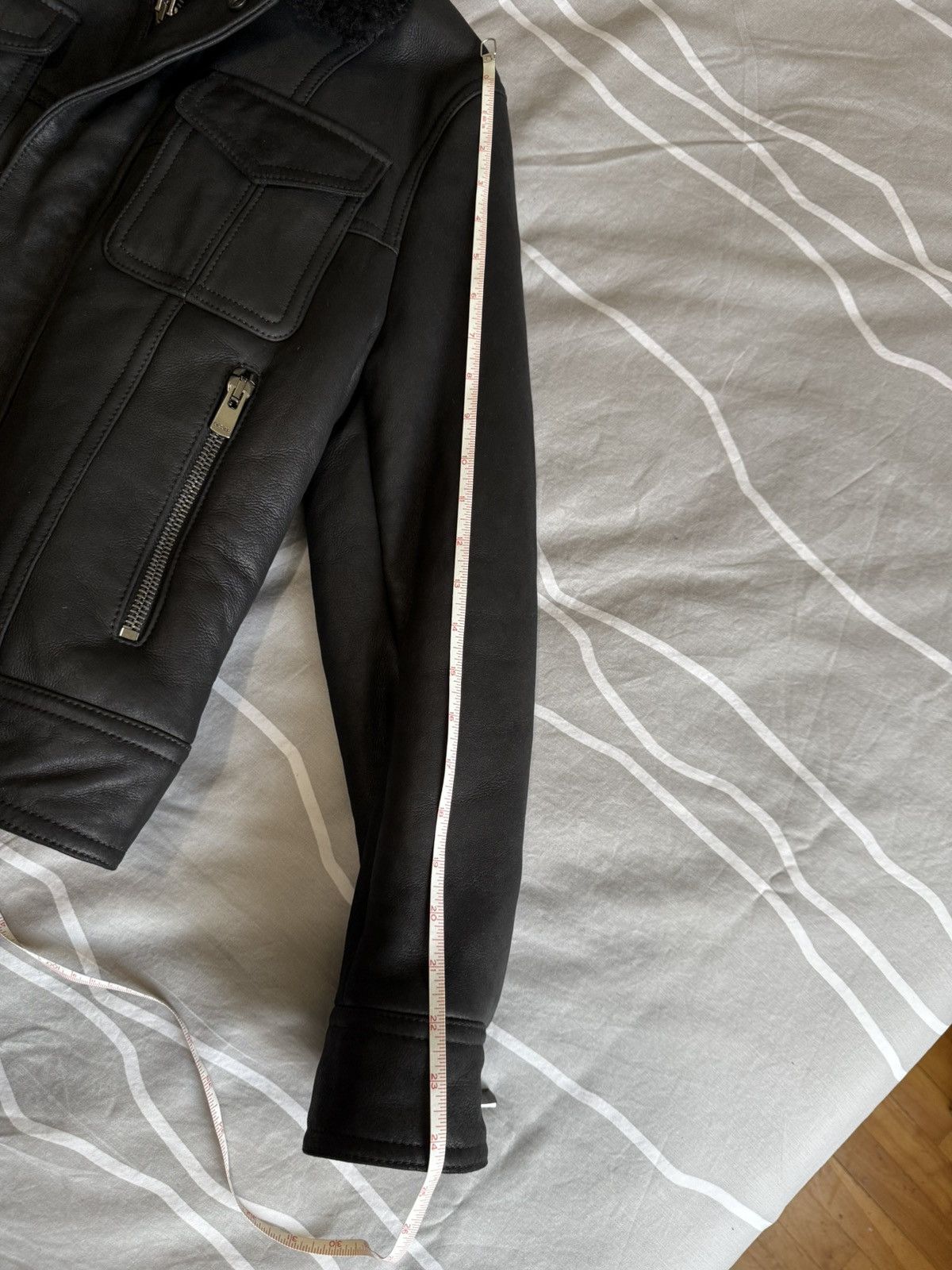 Drome Drome Shearling Leather Bomber Jacket Black Medium Size US M / EU 48-50 / 2 - 14 Thumbnail