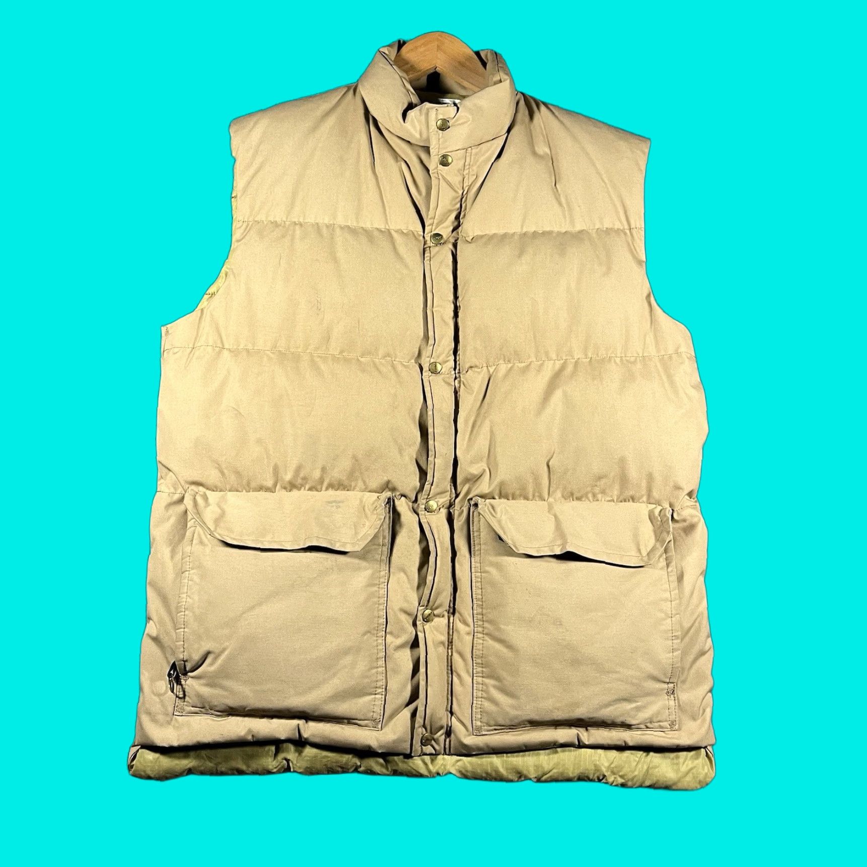 Vintage VINTAGE Camp 7 Down Puffer Vest Mens XL Beige 80s USA Made Insulated Casual Size US XL / EU 56 / 4 - 1 Thumbnail