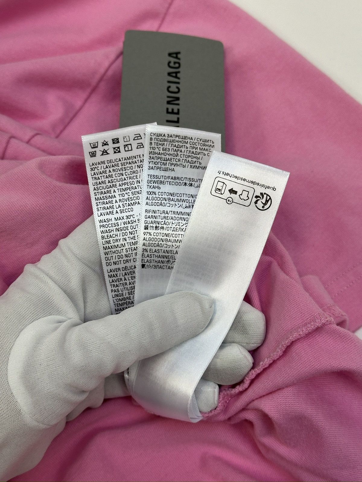 Balenciaga Balenciaga Off Shore Tee Shirt Pink Size US L / EU 52-54 / 3 - 8 Thumbnail