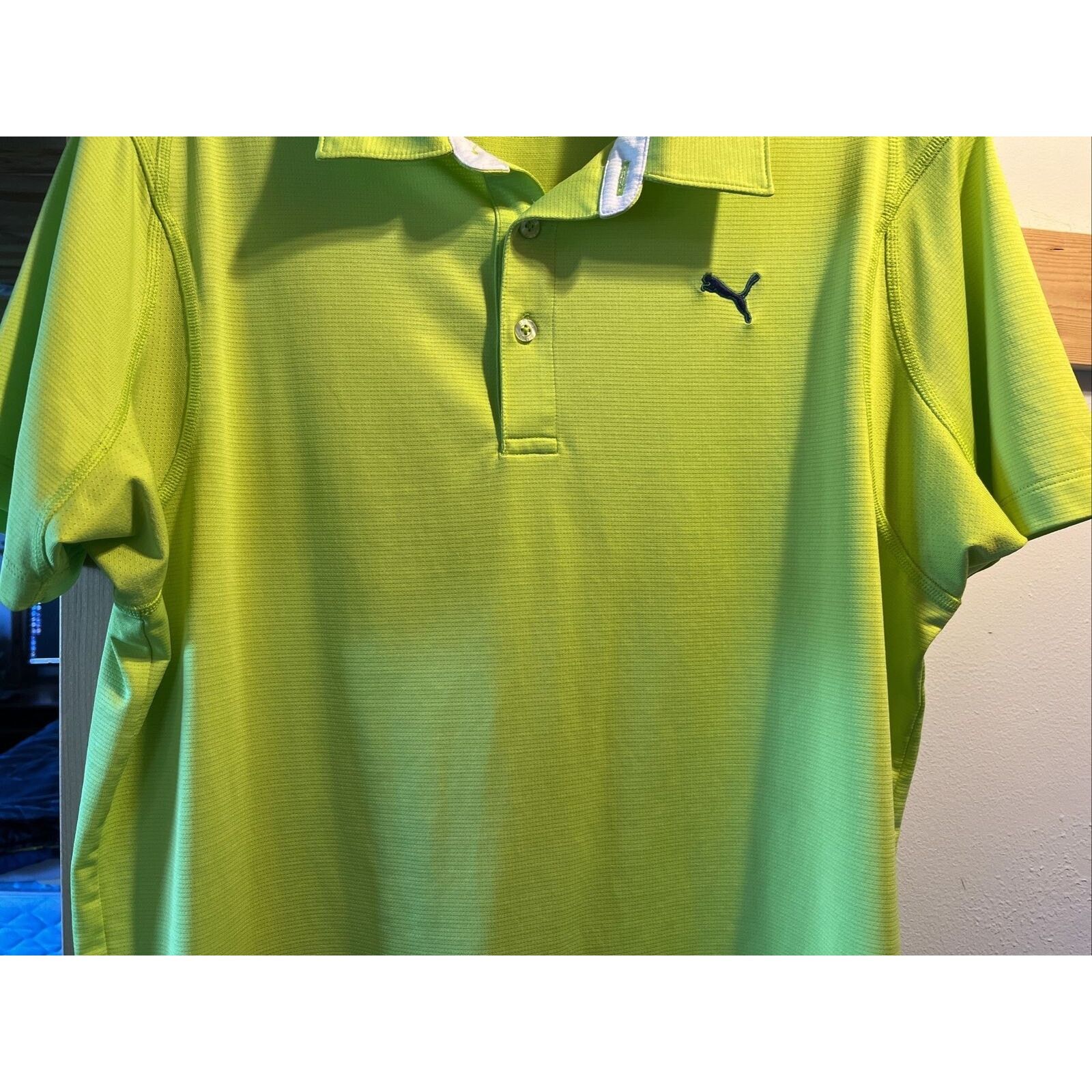 Puma Puma Sport Lifestyle Men’s M Neon Green Polyester Polo Shirt Size US M / EU 48-50 / 2 - 5 Thumbnail