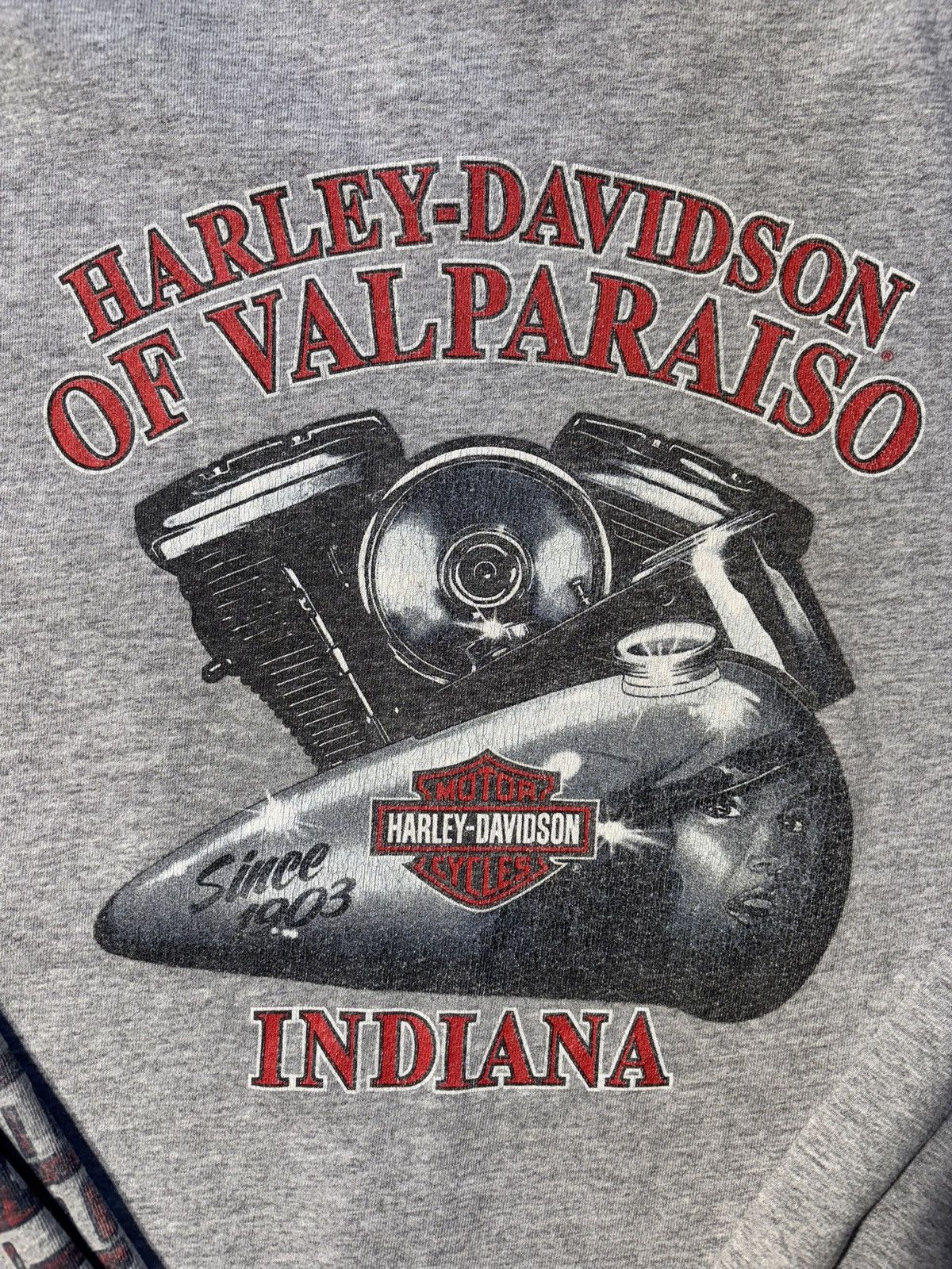 Harley Davidson Vtg Harley Davidson Motorcycle Freedom Indiana Long Sleeve Size US XXL / EU 58 / 5 - 9 Thumbnail