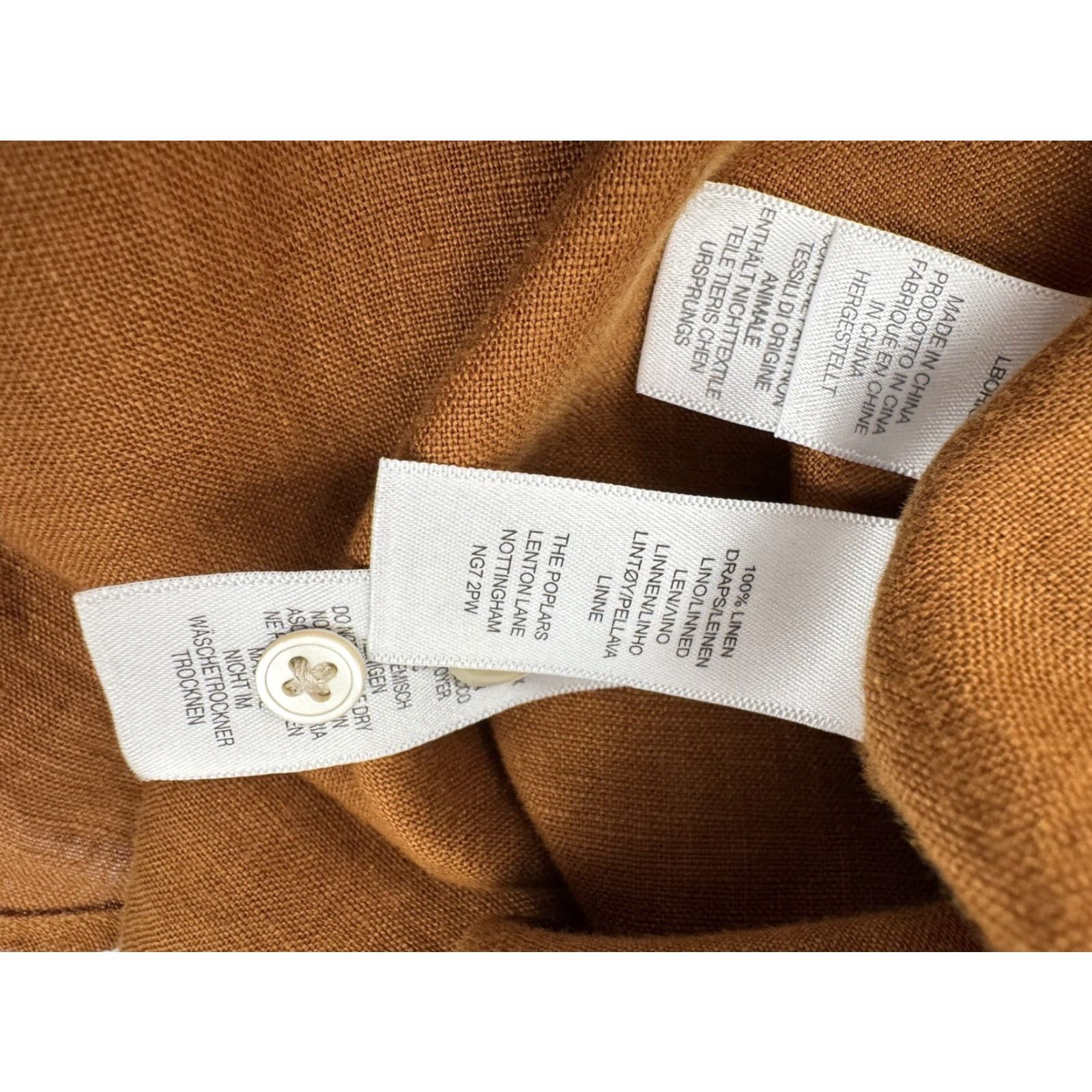 Paul Smith PAUL SMITH Linen Tailored Fit Mens M Shirt Rust Brown Long Sleeve Button-Up COT? Size US M / EU 48-50 / 2 - 4 Thumbnail