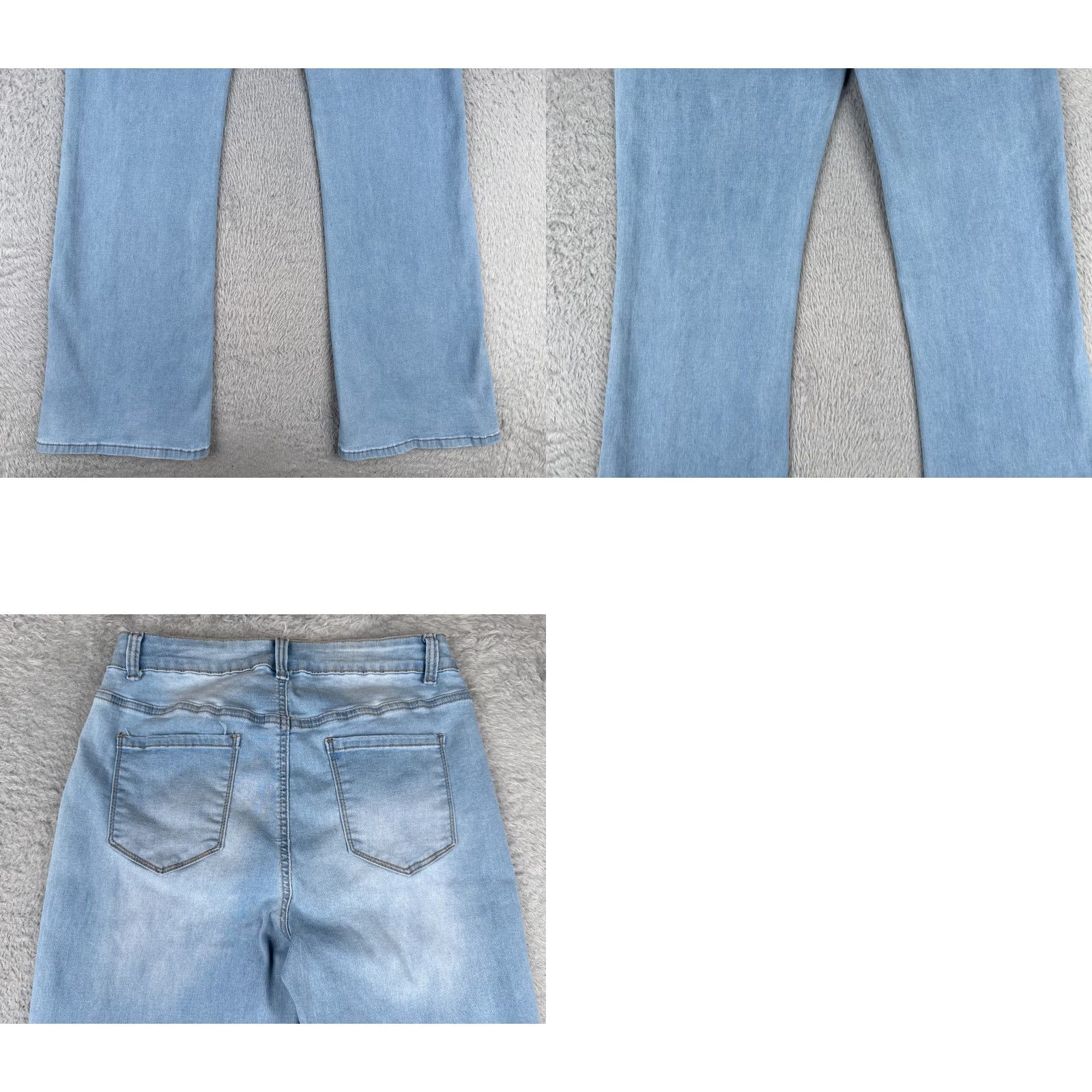 Vintage WAX JEAN Womens Jeans Flared Mid Rise Light Wash Denim 29x31 Juniors 13 Blue Cotton Blend Vintage: No Size 34" / US 12 / IT 48 - 10 Thumbnail