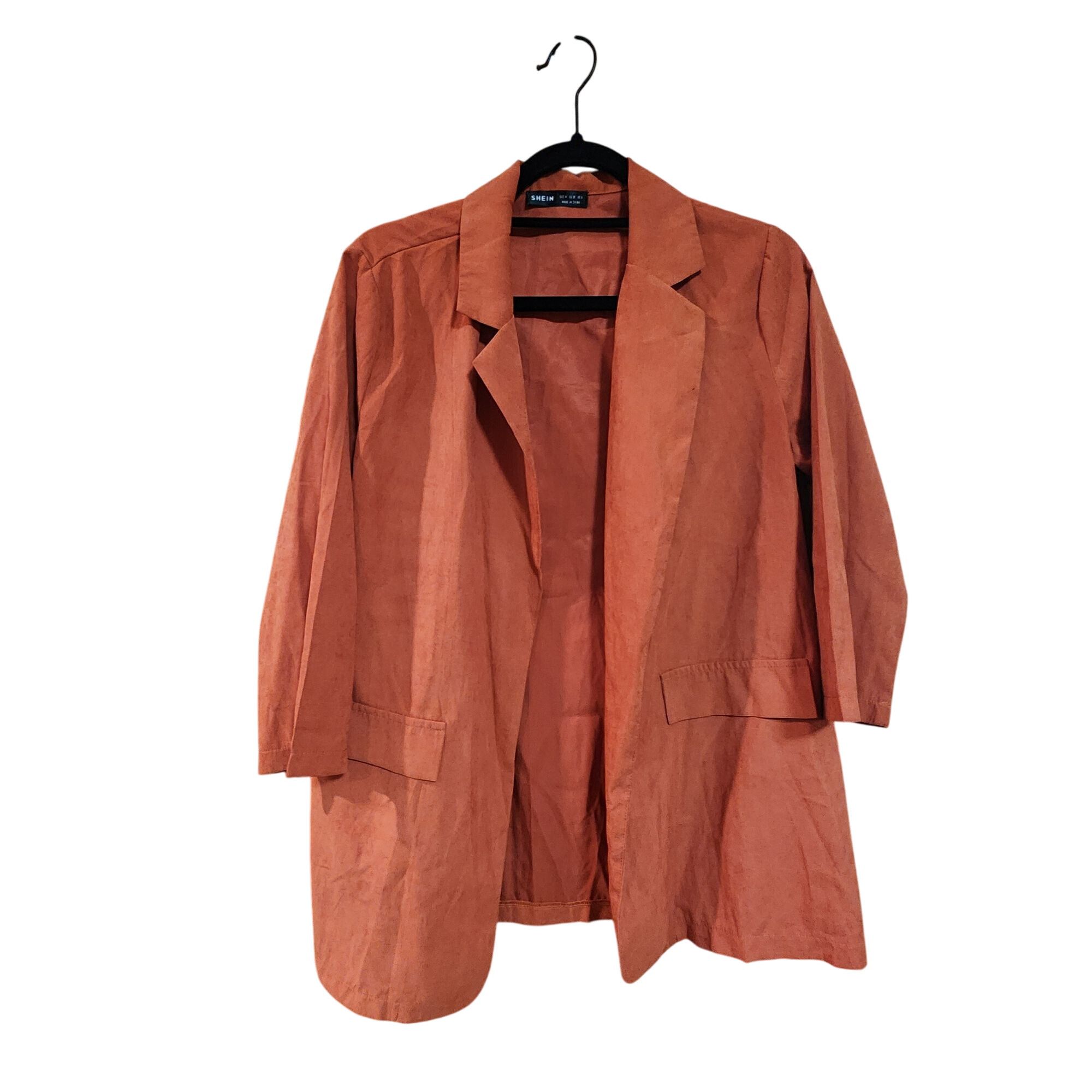 Shein Shein Womens Rust Orange Longline Blazer Jacket Size 4 Open Size S / US 4 / IT 40 - 1 Thumbnail
