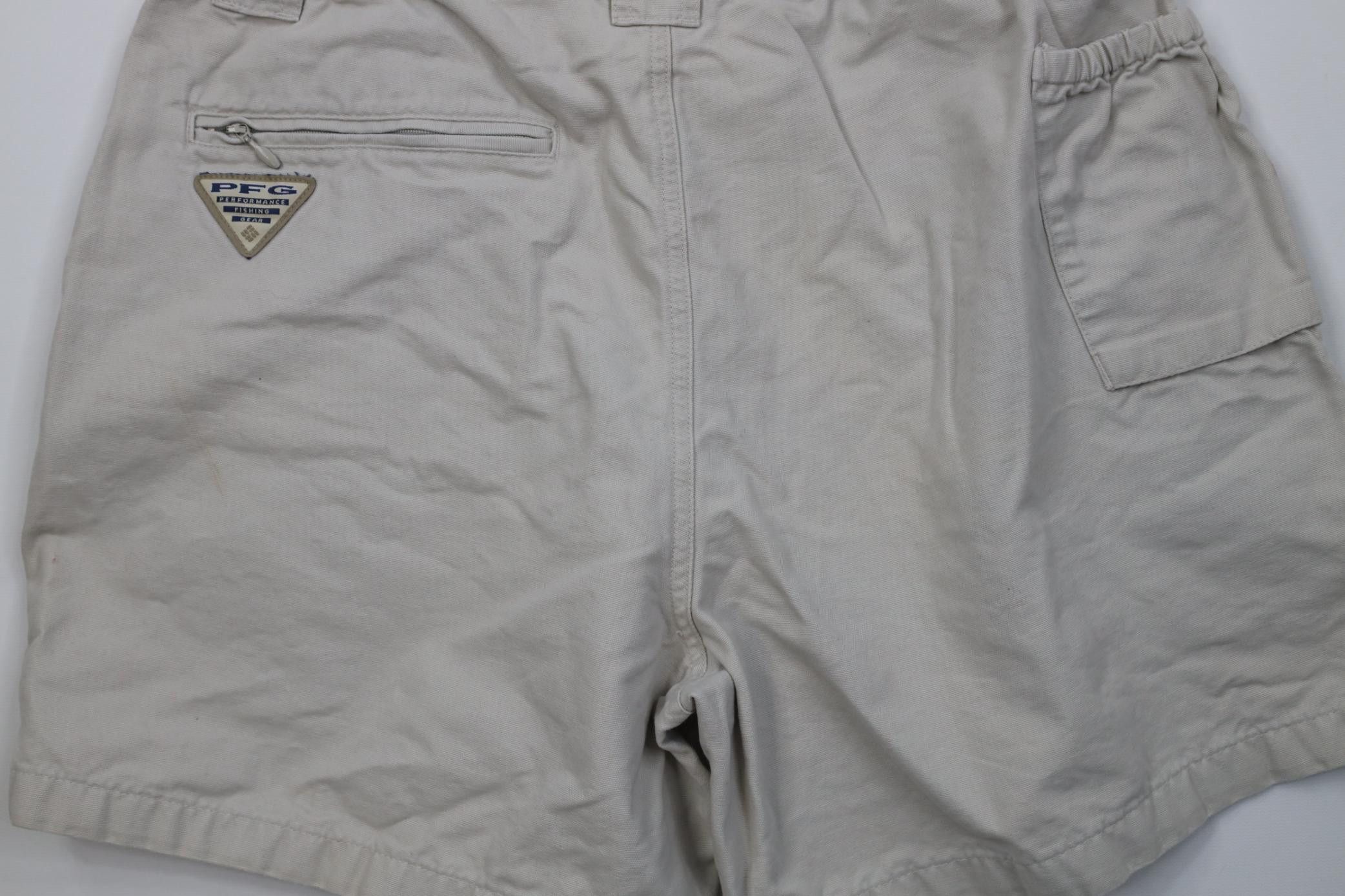 Columbia Vintage 90s Y2K Columbia Above Knee Cargo Shorts Stone Size 33" - 10 Thumbnail