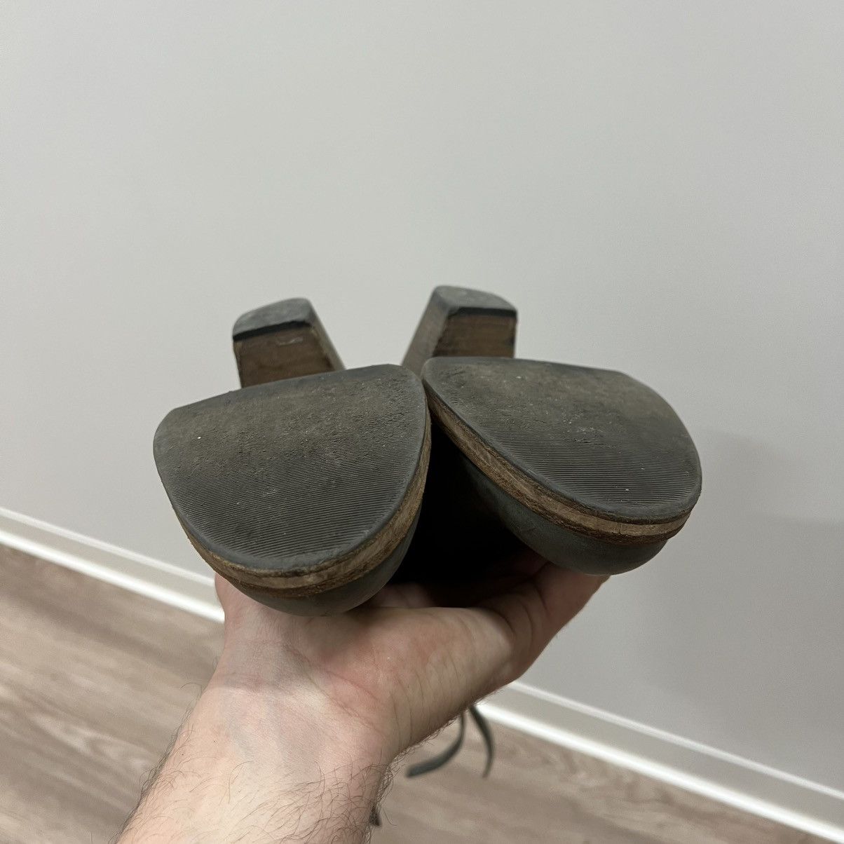 Acne Studios Acne Studios Ankle Boots Shearling Lined Pistol Olive Heels Size US 9 / IT 39 - 11 Thumbnail