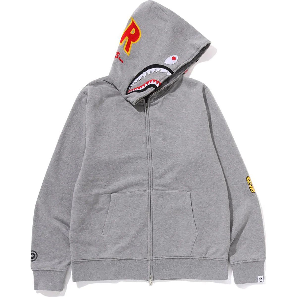 Bape Bape 2nd Shark Full Zip Hoodie Gray Size Small PONR Size US S / EU 44-46 / 1 - 12 Thumbnail