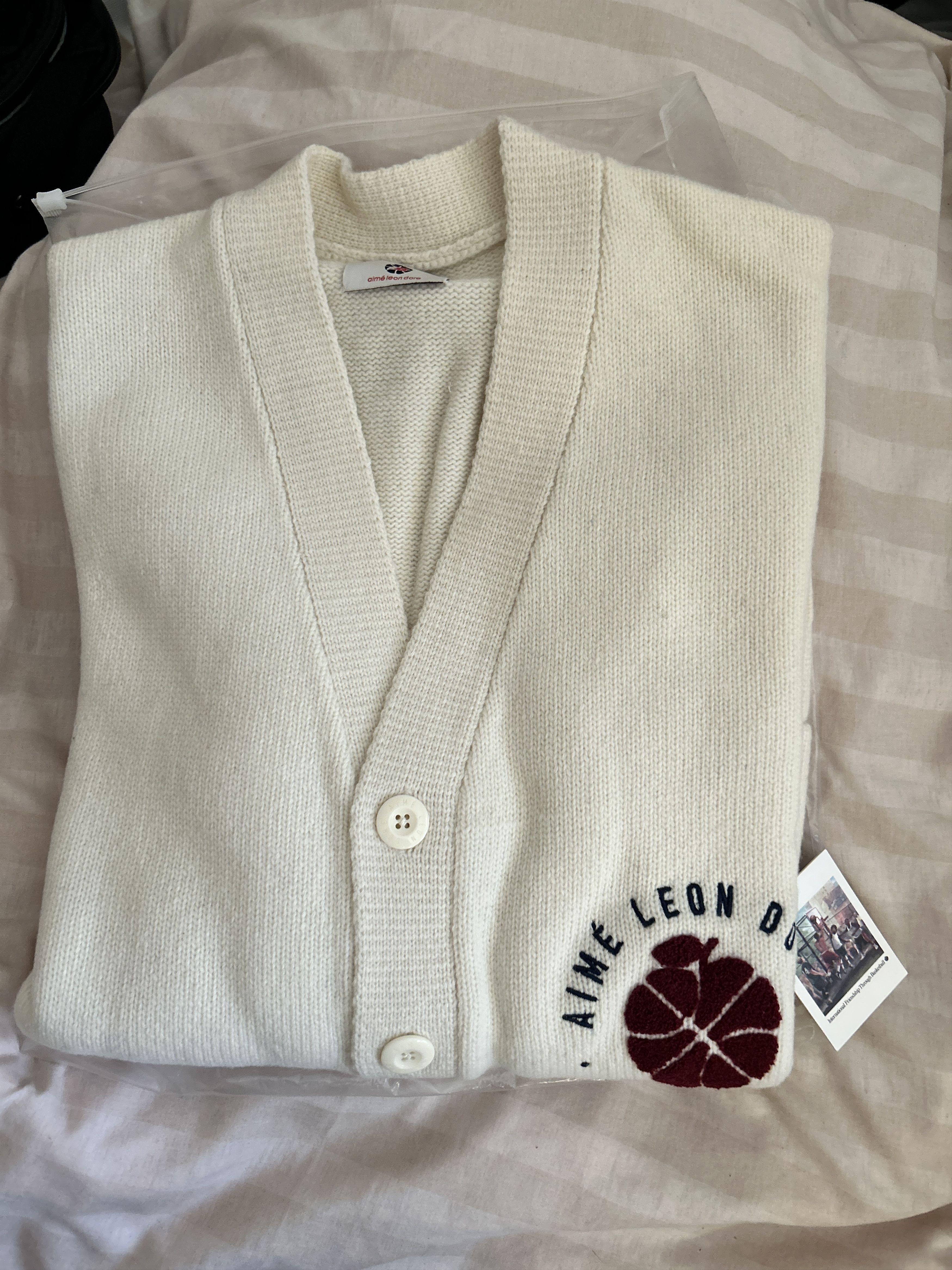 Aime Leon Dore × New Balance ALD Knit Cardigan Cream Size US S / EU 44-46 / 1 - 11 Thumbnail
