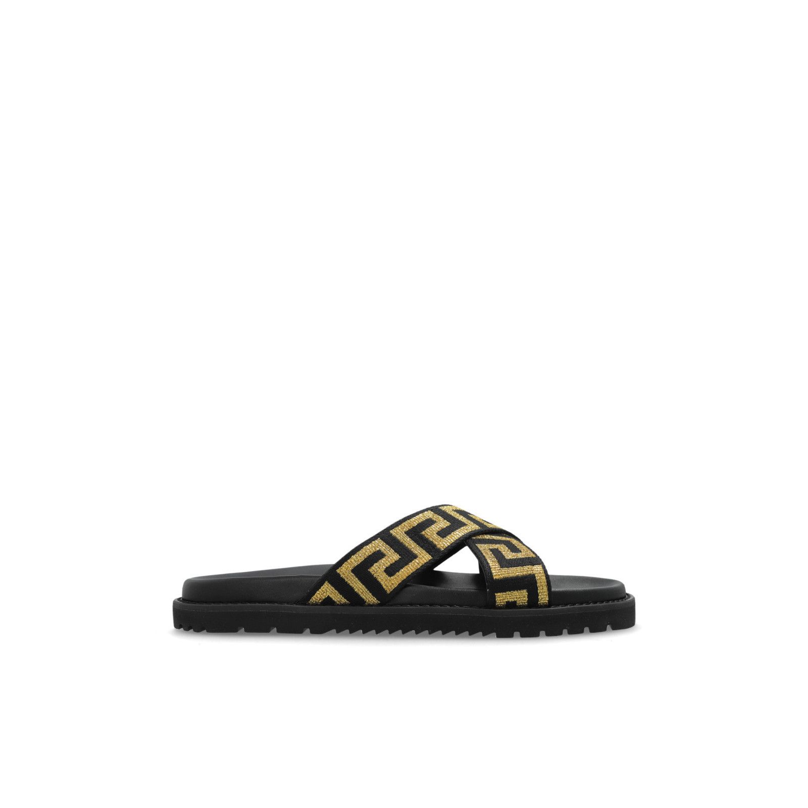 VERSACE Black Slides New And Authentic (Men's size:US 10.5 /
