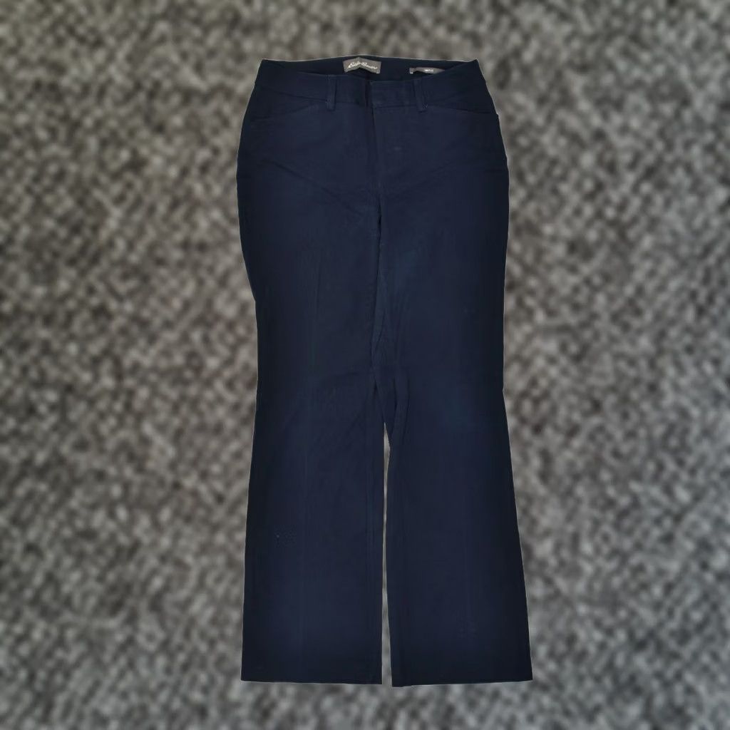 Eddie Bauer VINTAGE Eddie Bauer Womens Curvy Casual Trousers Navy Blue US 6 Medium W32 L31 Denim/Chino? Size 32" / US 10 / IT 46 - 1 Thumbnail