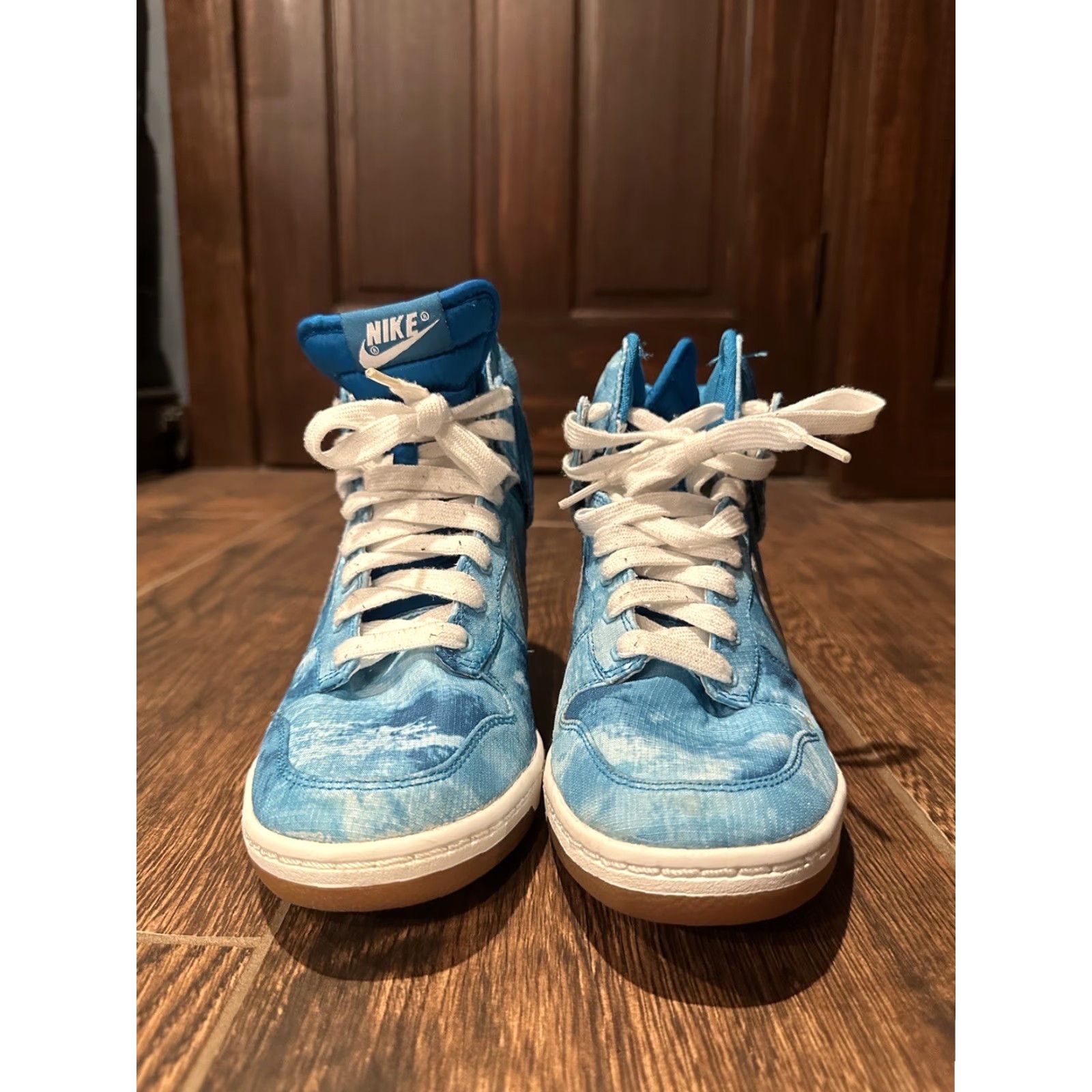 Nike Nike Dunk Sky Hi Print Clearwater Women's US Size 8.5 Hidden Wedge Sneakers Size US 6 / IT 36 - 2 Thumbnail