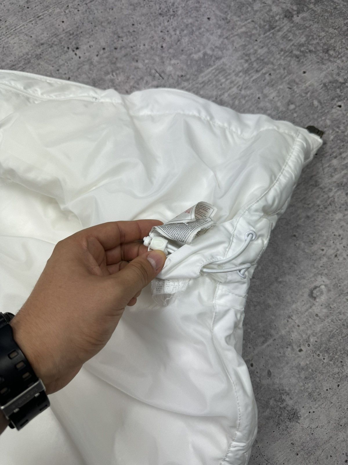 Nike × Vintage Vintage Nike Swoosh 90’s Y2K Style White Hooded Puffer Vest Size M / US 6-8 / IT 42-44 - 19 Thumbnail