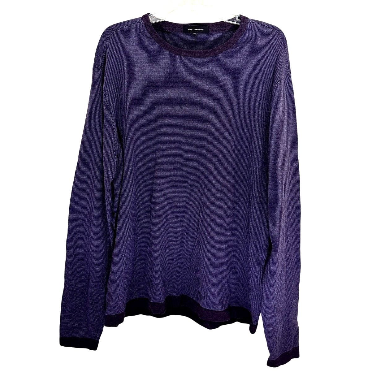 Other Westzeroone Men's Purple Long Sleeve Crew Neck Sweater XL Size US XL / EU 56 / 4 - 1 Thumbnail