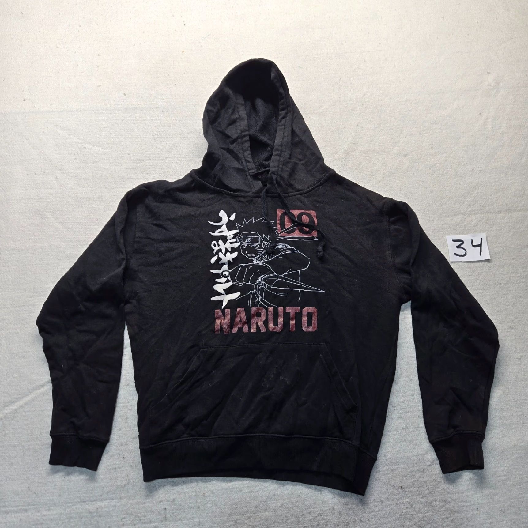 Vintage Naruto Shippuden Hoodie Pullover Adult Men's Small Black Anime Graphic Size US S / EU 44-46 / 1 - 2 Thumbnail