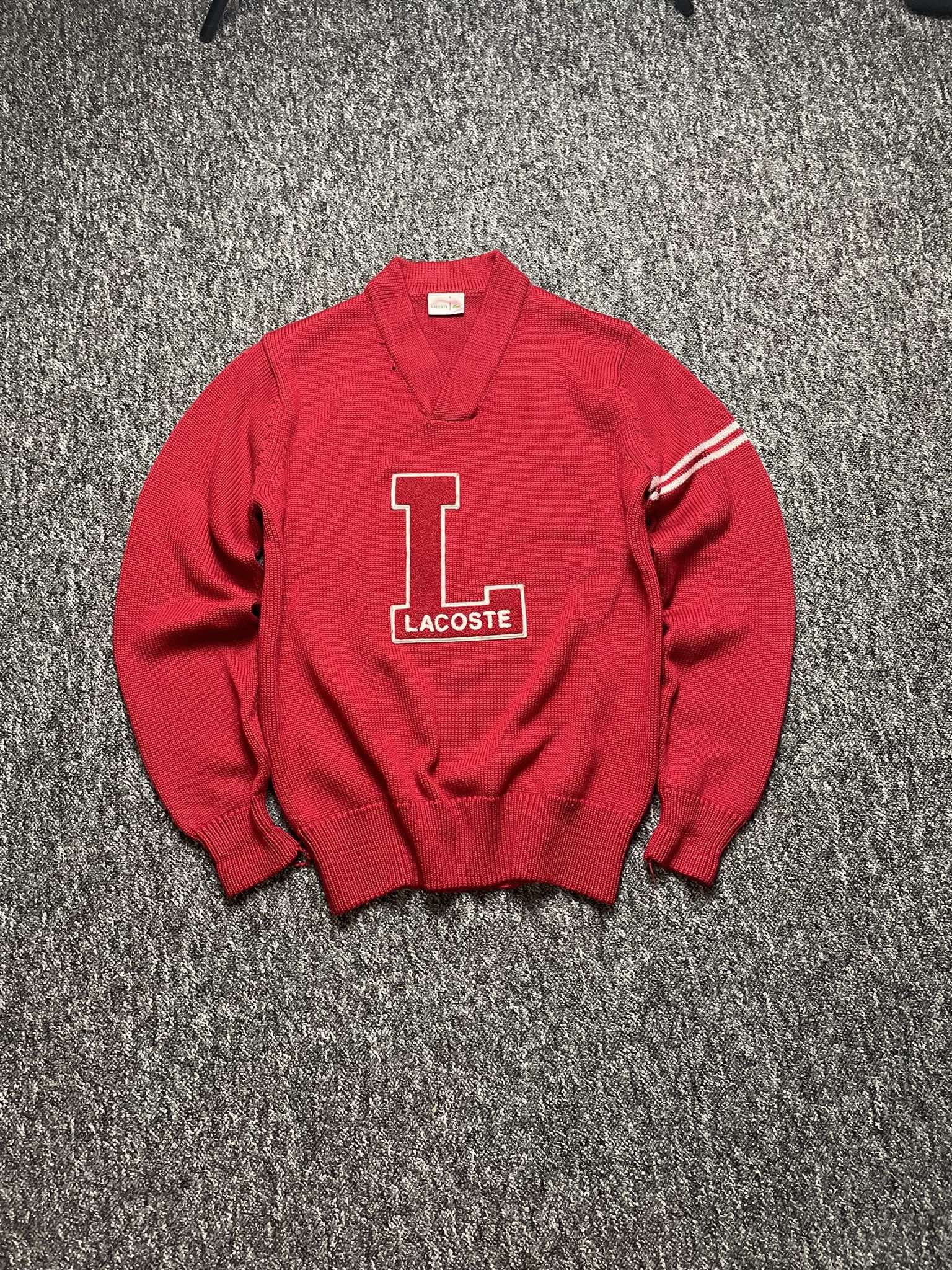 Lacoste × Vintage Vintage retro Sweater classic Lacoste Logo drip y2k 5/M Size US M / EU 48-50 / 2 - 1 Thumbnail