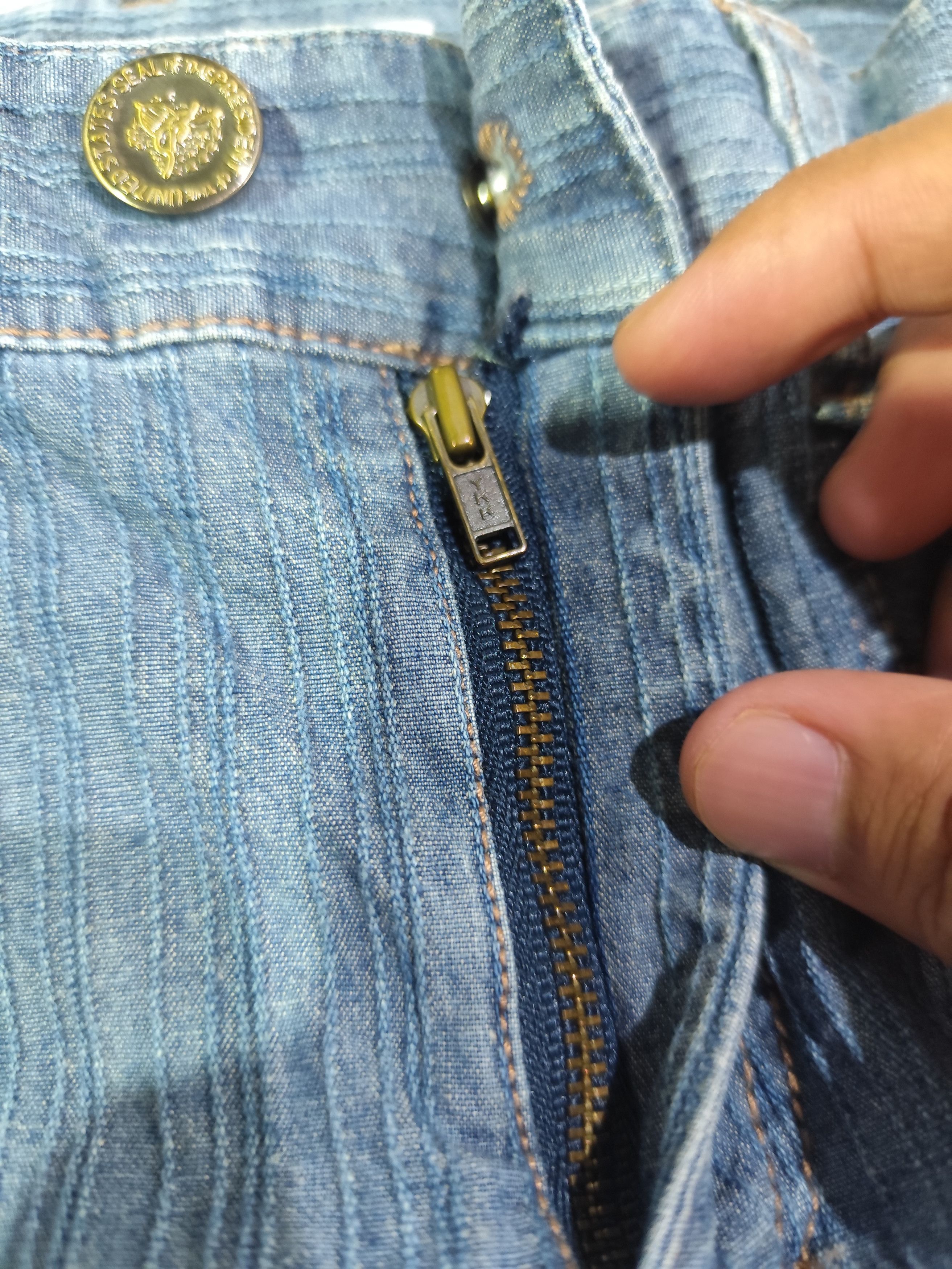 Issey Miyake × Japanese Brand Vintage Elle Planete Flare Denim J024 Size 30" / US 8 / IT 44 - 9 Thumbnail