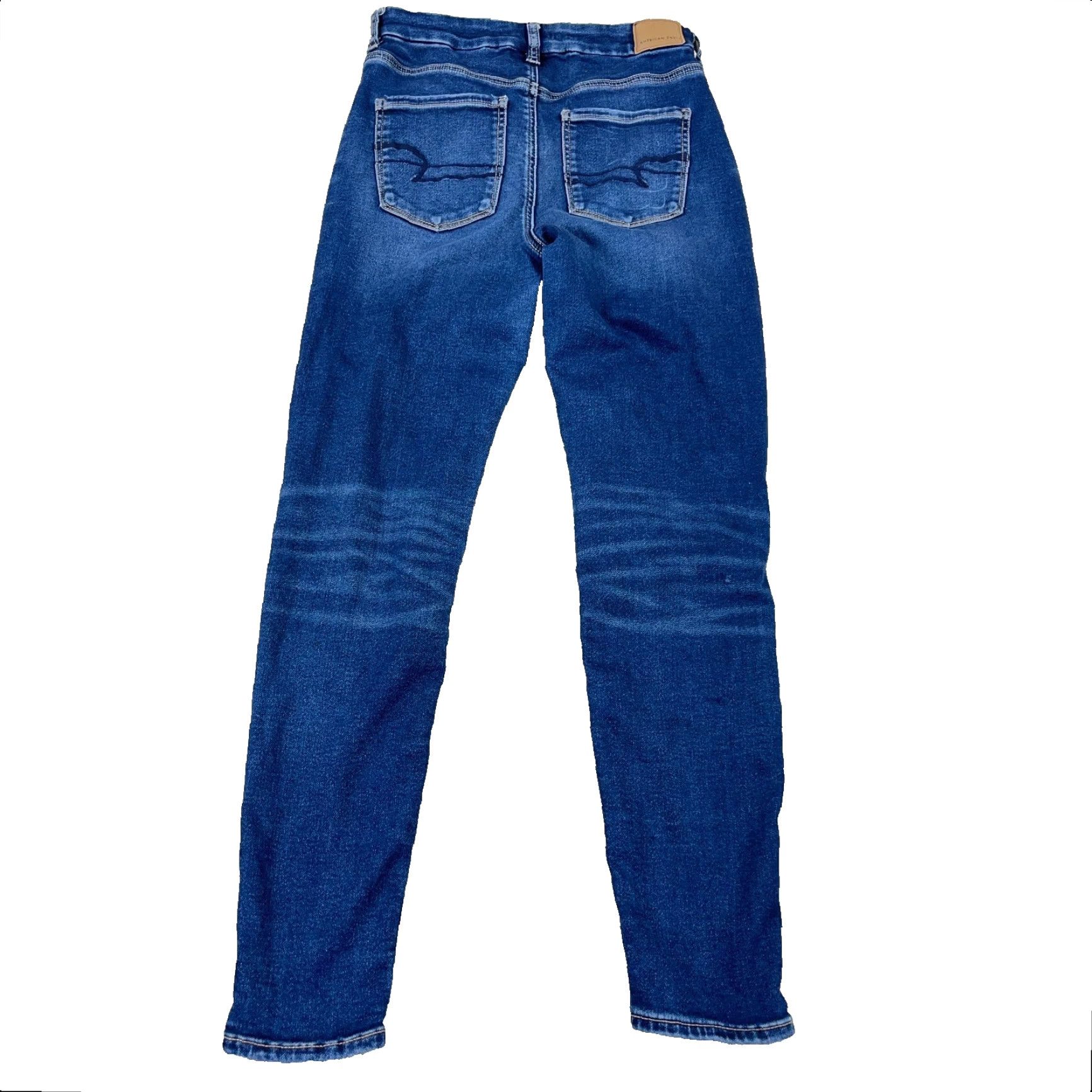 American Eagle Outfitters American Eagle Outfitters Jeans Women 4 Curvy High Rise Jegging Distressed Holes Blue 5-Pocket Regular Inseam 28 in Mens Womens Girls Boys Size 27" / US 4 / IT 40 - 2 Thumbnail