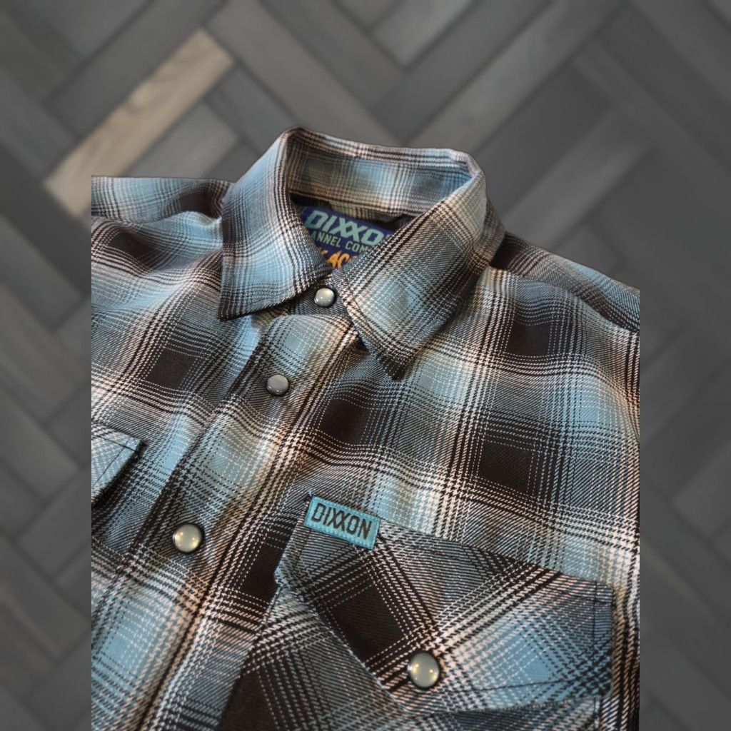 Vintage Dixxon Mens Button-Up Shirt Plaid Blue XS Flannel Long Sleeve Snap Pocket Collared Size US XS / EU 42 / 0 - 1 Thumbnail