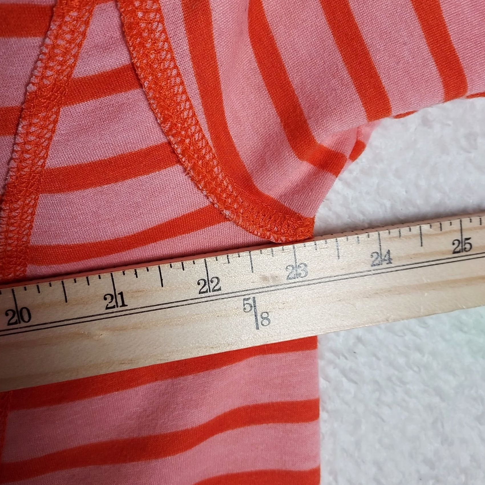 Pinko Womens Cropped Stripe Sweatshirt Short Sleeve Pink Orange Medium Casual T-Shirt Pullover Round Neck Size M / US 6-8 / IT 42-44 - 5 Thumbnail
