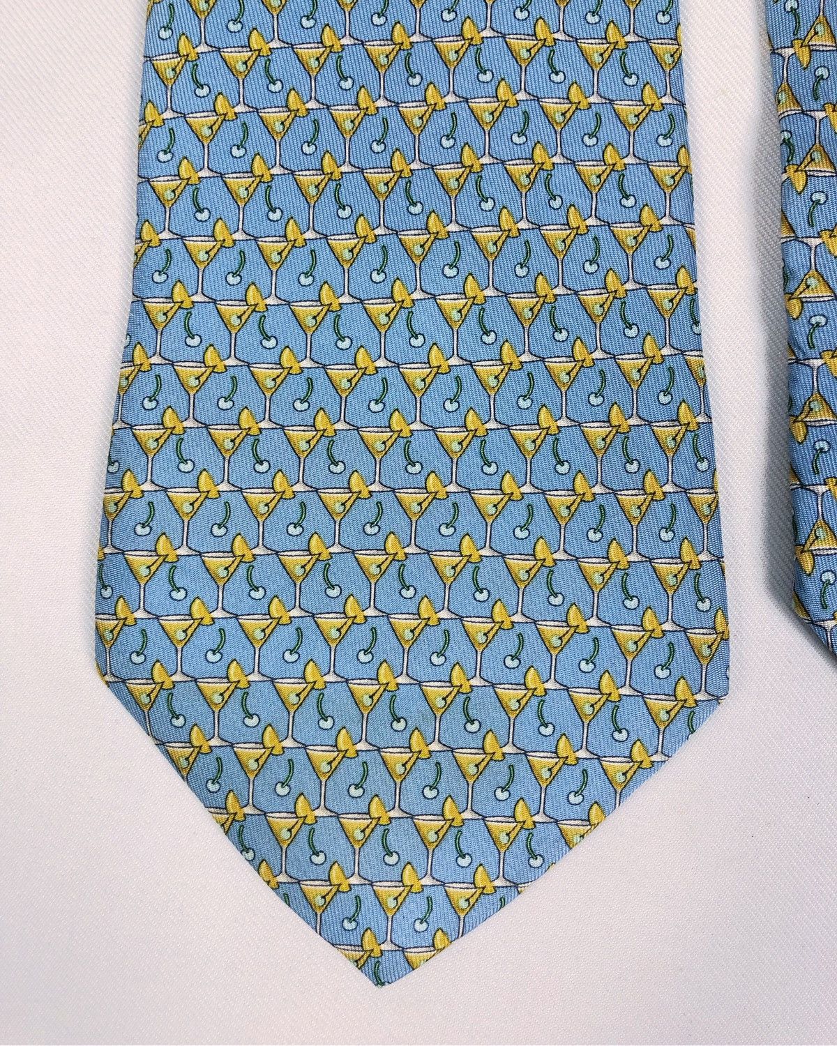 Salvatore Ferragamo Vintage Salvatore Ferragamo Cherry Martini Motive Silk Tie Size ONE SIZE - 4 Thumbnail