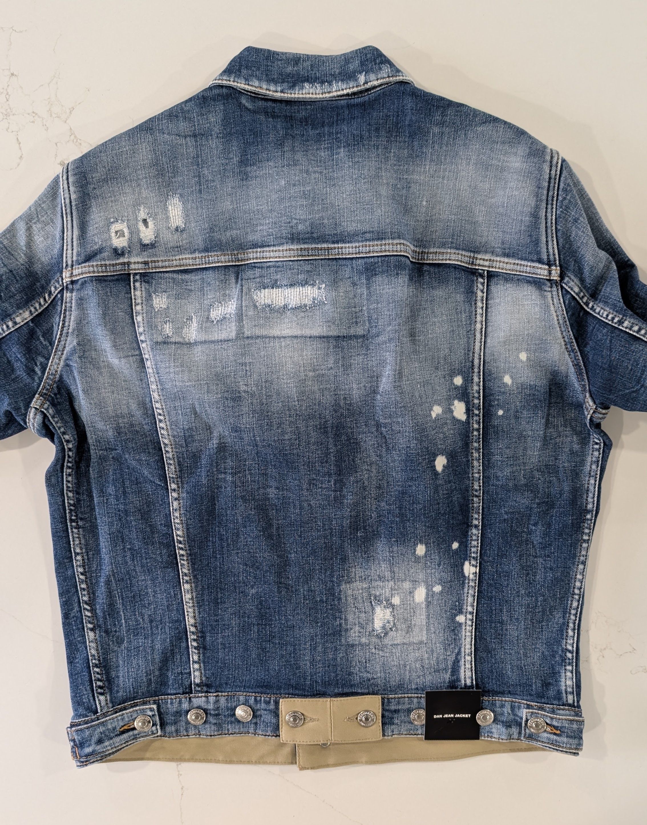 Dsquared2 DSQUARED2 Dan Jean Jacket Distressed Blue IT 48 Size US M / EU 48-50 / 2 - 2 Thumbnail