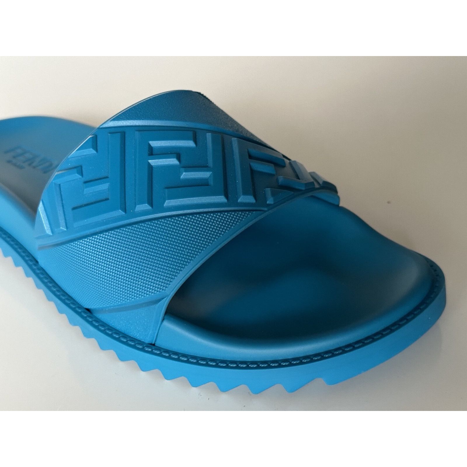 Fendi Fendi Men's FF Rubber Sandals Cyber Blue 13 US/12 UK 7X1377 Size US 13 / EU 46 - 9 Thumbnail
