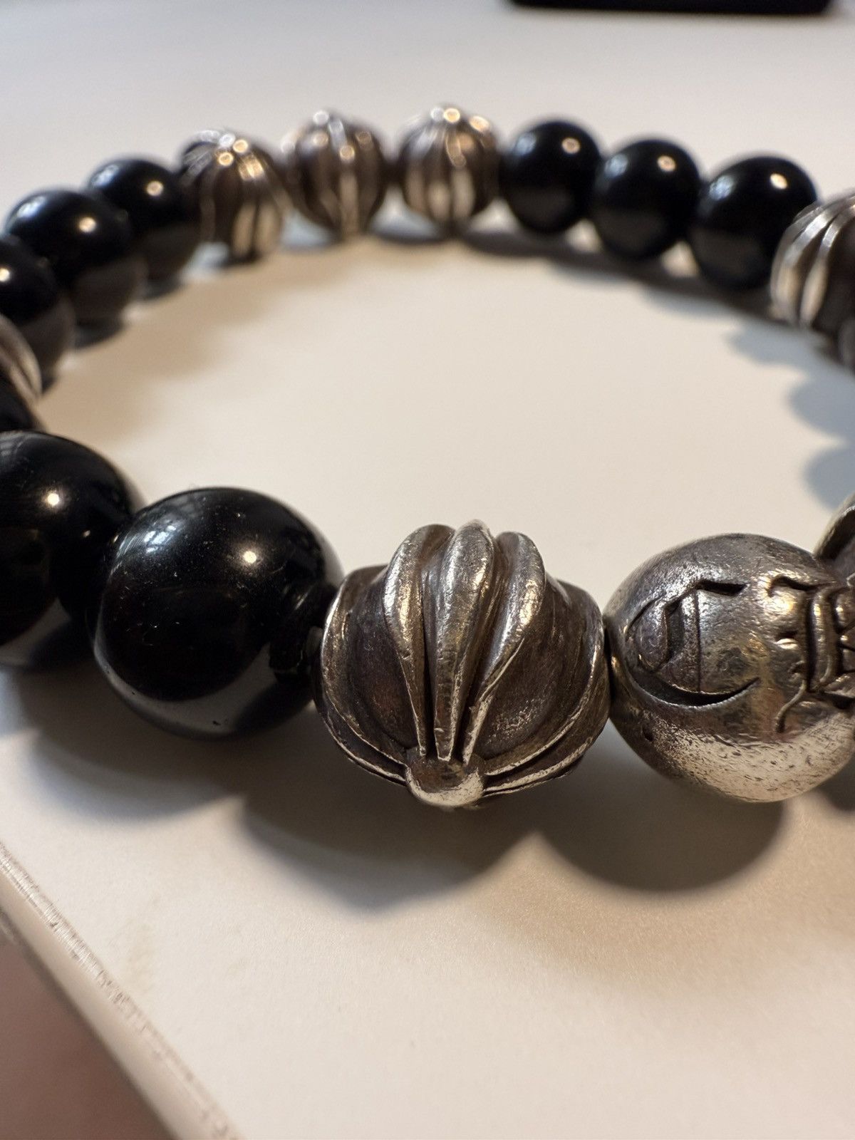Chrome Hearts Chrome hearts onyx 10mm beads bracelet Size ONE SIZE - 5 Thumbnail