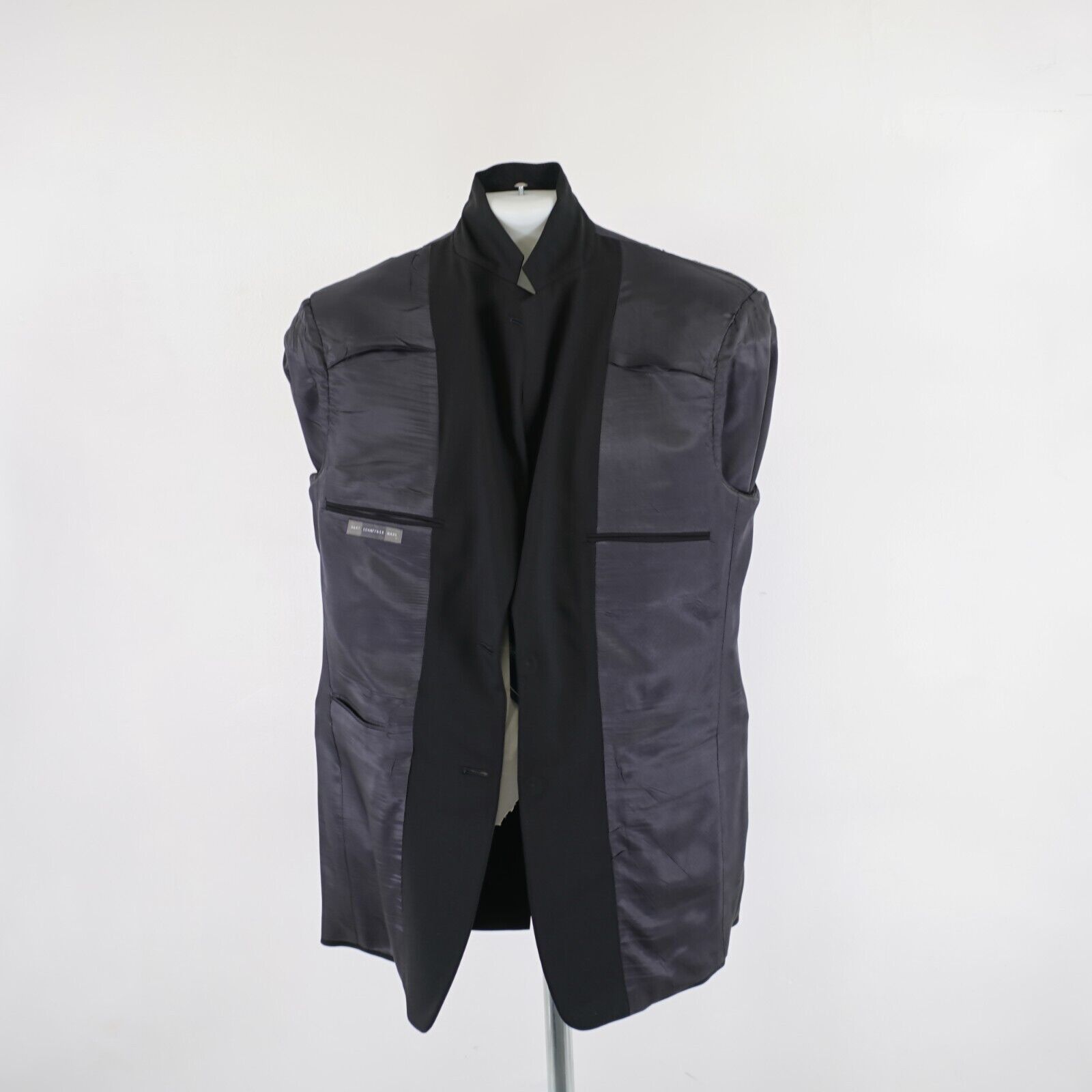 Hart Schaffner Marx Hart Schaffner Marx Wool Black 2 Button Blazer 42L Size 42L - 10 Thumbnail
