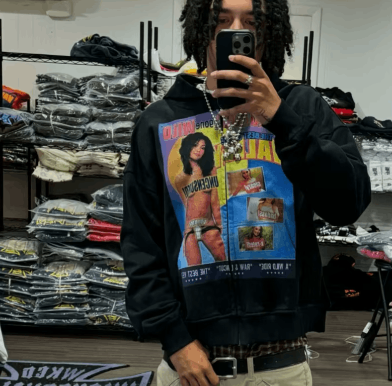 Japanese Brand printed zipper oversized hoodies Size US L / EU 52-54 / 3 - 8 Thumbnail
