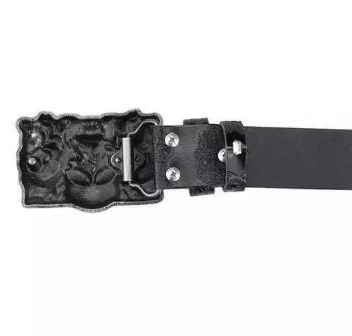 Leather Skull Leather Belts Size ONE SIZE - 2 Thumbnail