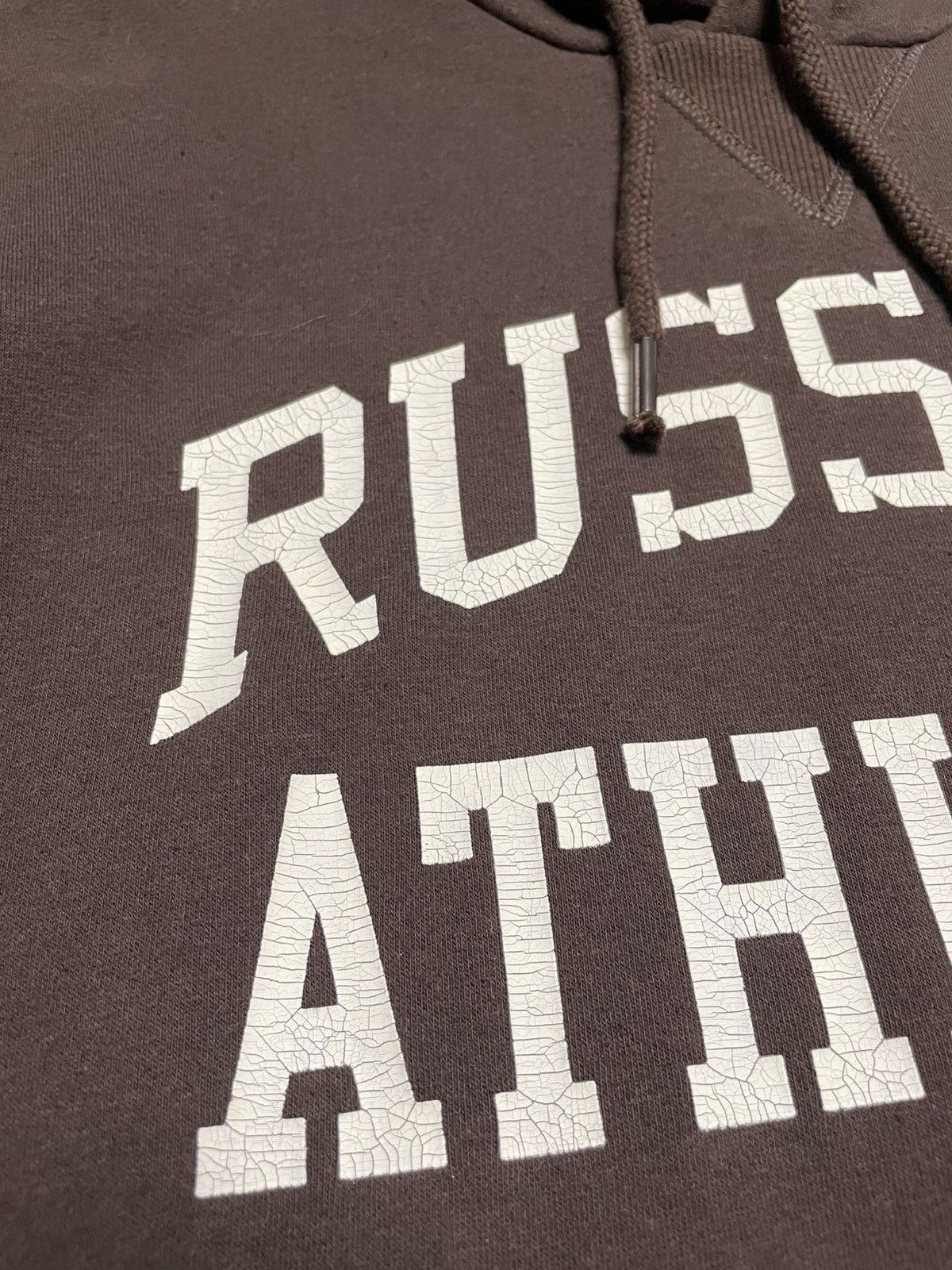 Russell Athletic Vintage Russell Athletic Big Logo Brown Hoodie Y2K Size US S / EU 44-46 / 1 - 8 Thumbnail